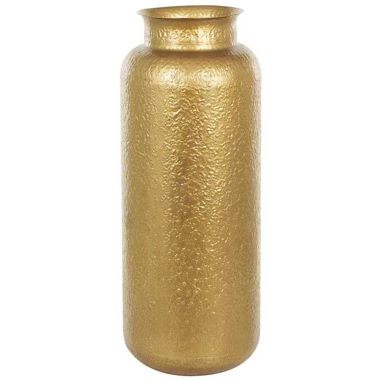 Image 2 Gold Metal Contemporary Vase, 16" x 16" x 40"