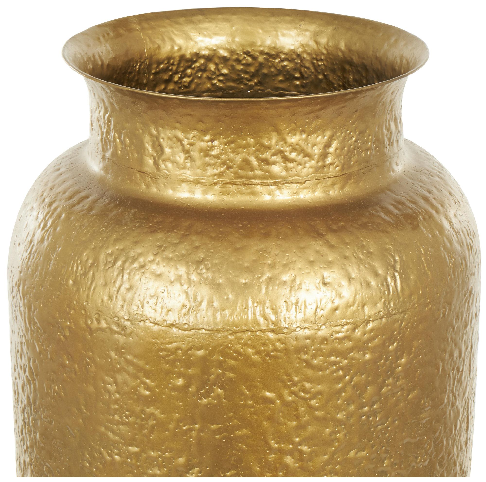 Image 3 Gold Metal Contemporary Vase, 16" x 16" x 40" more views