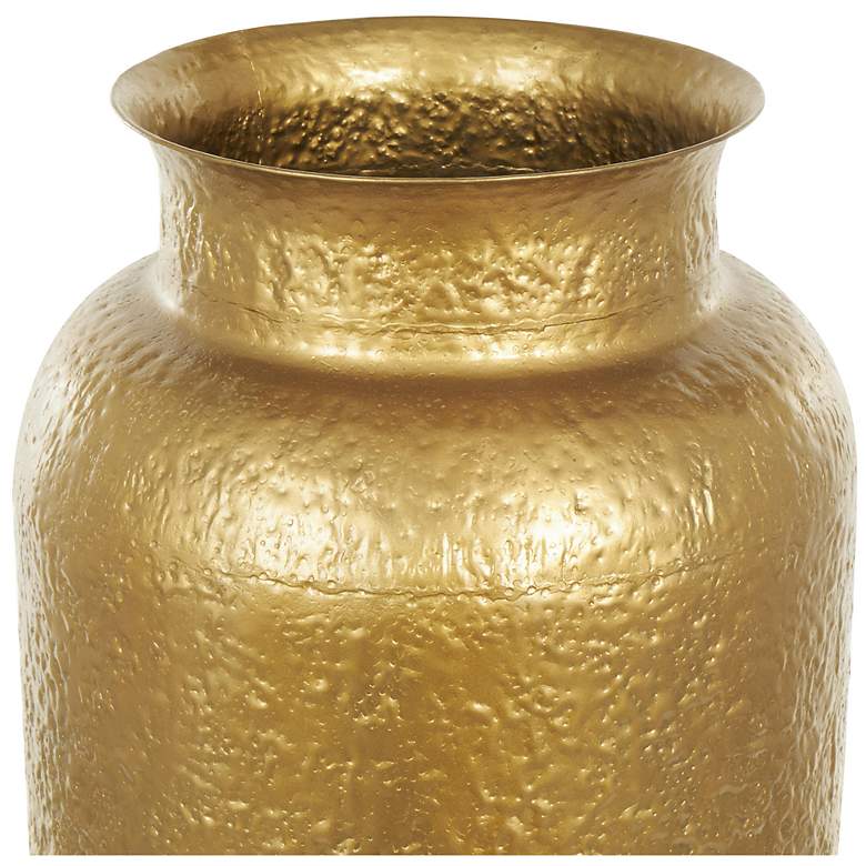 Image 3 Gold Metal Contemporary Vase, 16" x 16" x 40" more views
