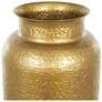 3_Gold Metal Contemporary Vase, 16" x 16" x 40" more views