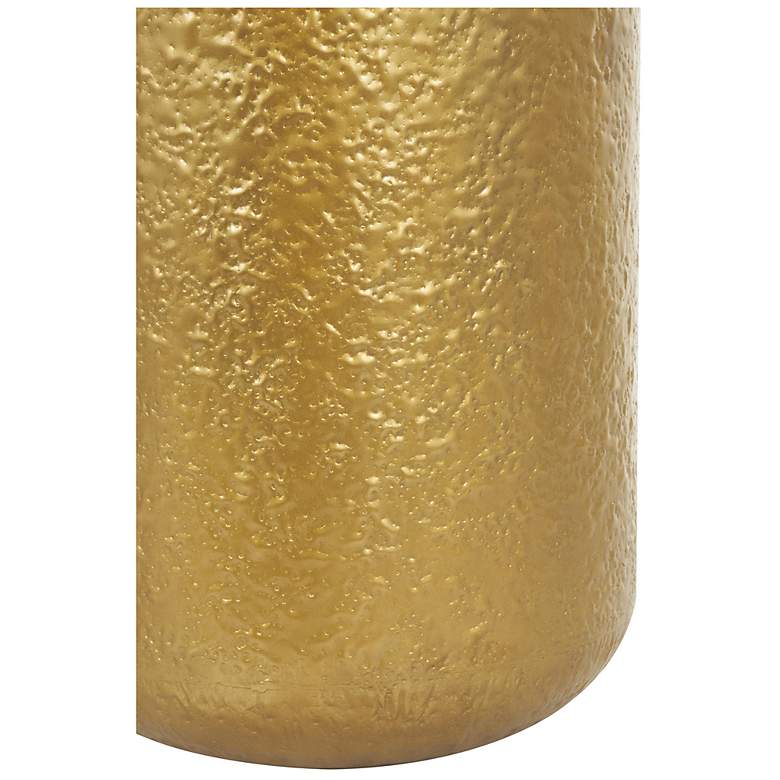 Image 4 Gold Metal Contemporary Vase, 16" x 16" x 40" more views