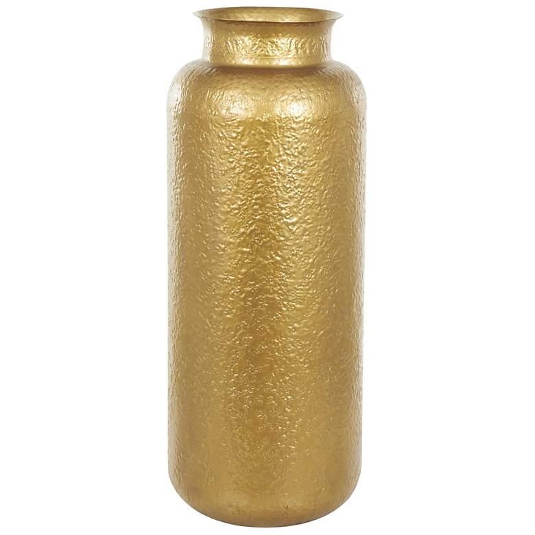 Image 5 Gold Metal Contemporary Vase, 16" x 16" x 40" more views