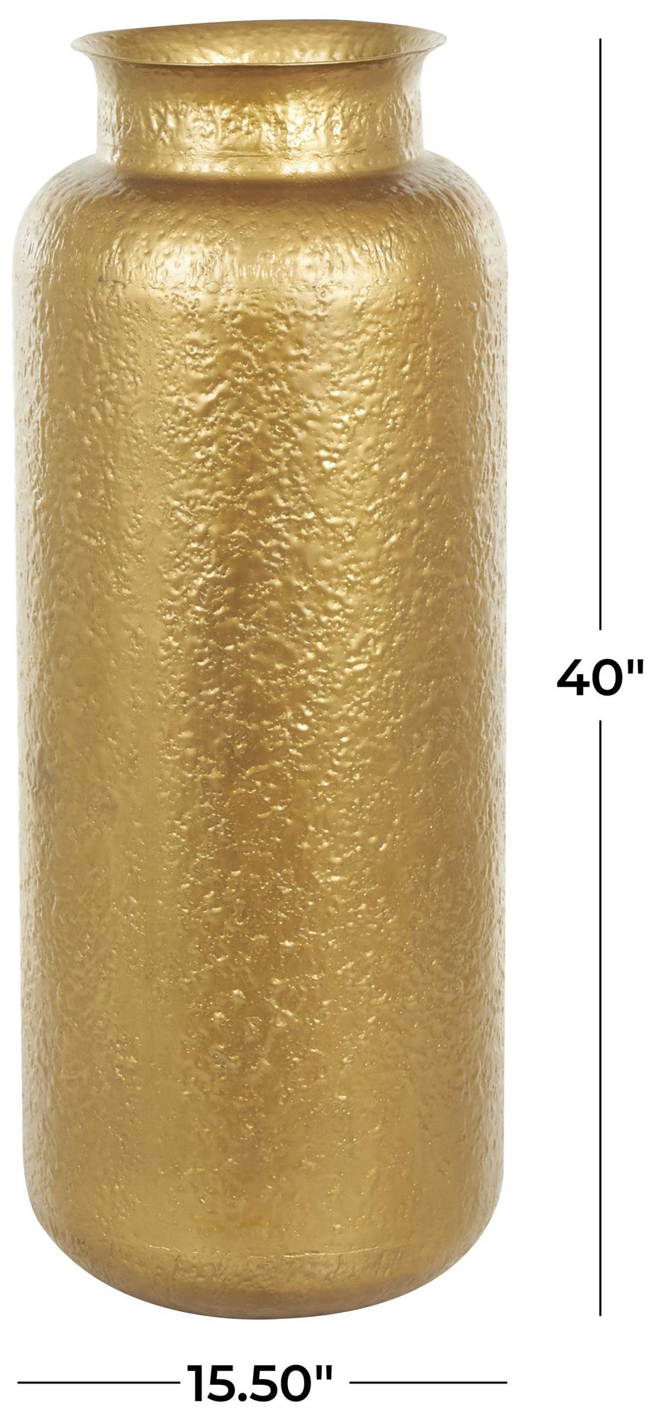 Image 7 Gold Metal Contemporary Vase, 16" x 16" x 40" more views