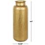7_Gold Metal Contemporary Vase, 16" x 16" x 40" more views