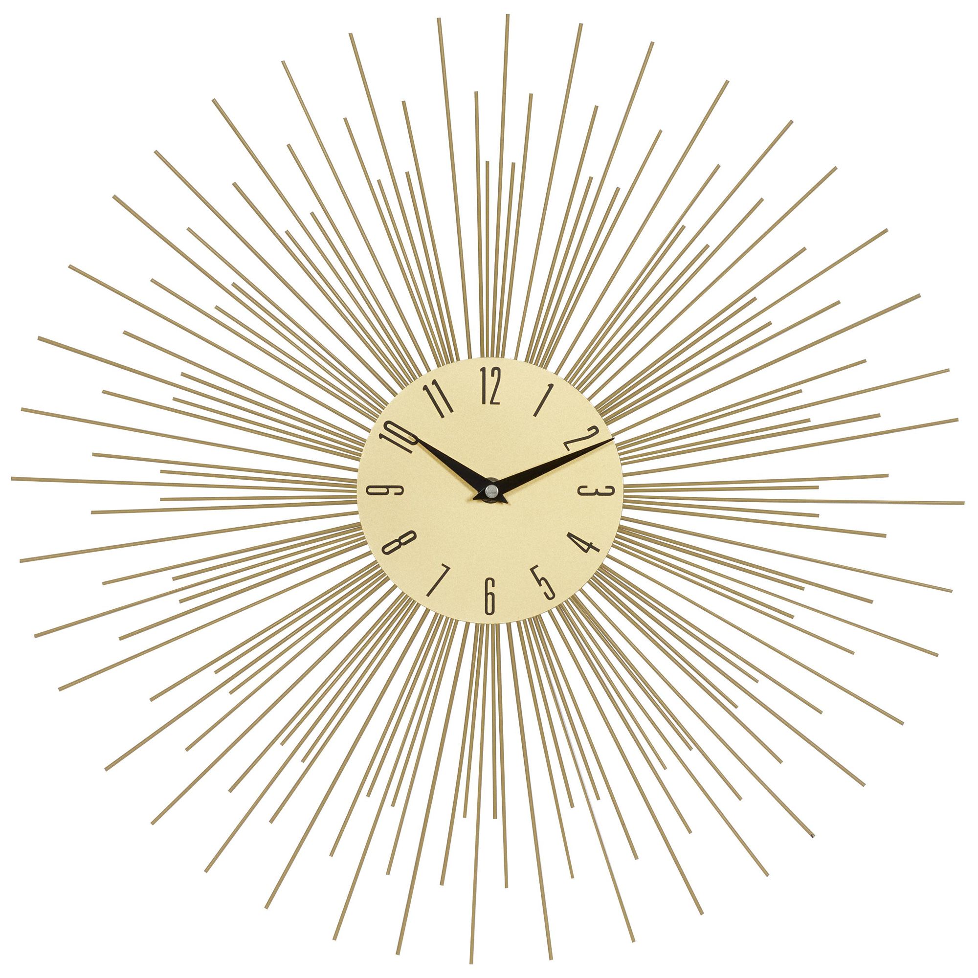 Image 2 Gold Metal Contemporary Wall Clock, 19" x 1" x 19"