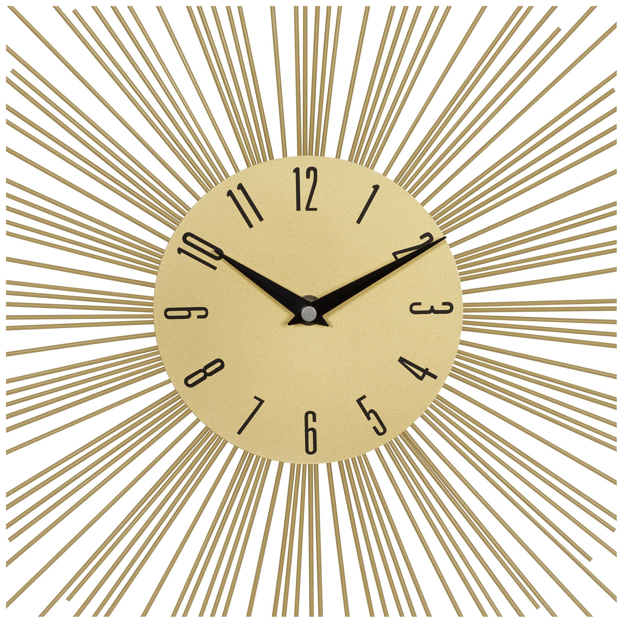 Image 4 Gold Metal Contemporary Wall Clock, 19" x 1" x 19" more views