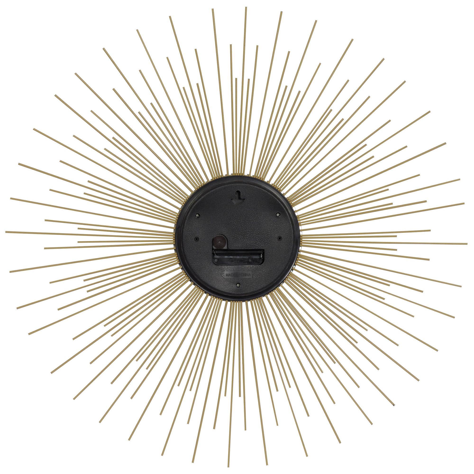 Image 5 Gold Metal Contemporary Wall Clock, 19" x 1" x 19" more views