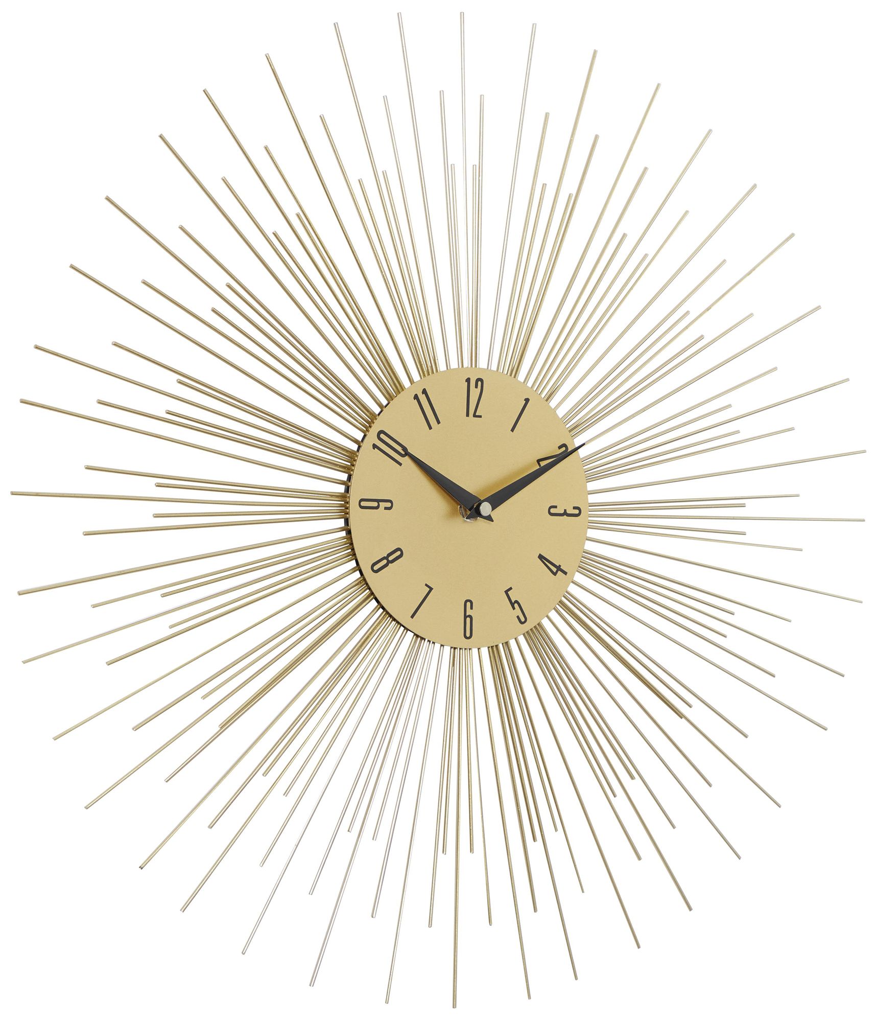 Image 6 Gold Metal Contemporary Wall Clock, 19" x 1" x 19" more views
