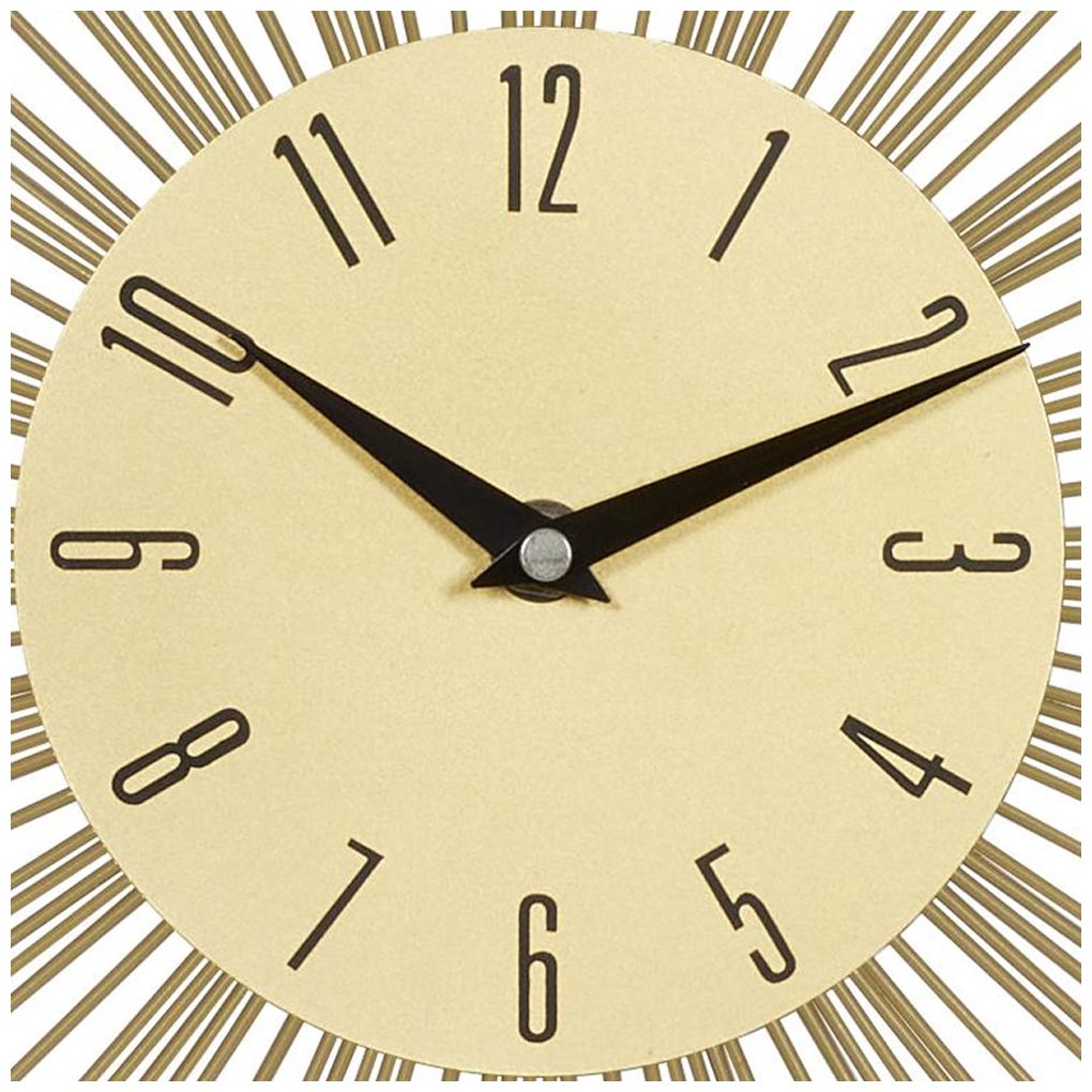 Gold Metal Contemporary Wall Clock, 19" x 1" x 19"