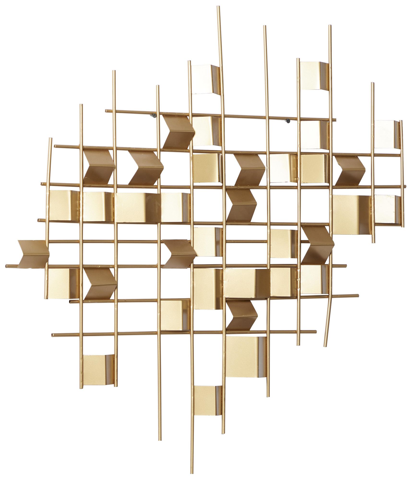 Image 6 Gold Metal Contemporary Wall Decor, 32" x 2" x 32" more views