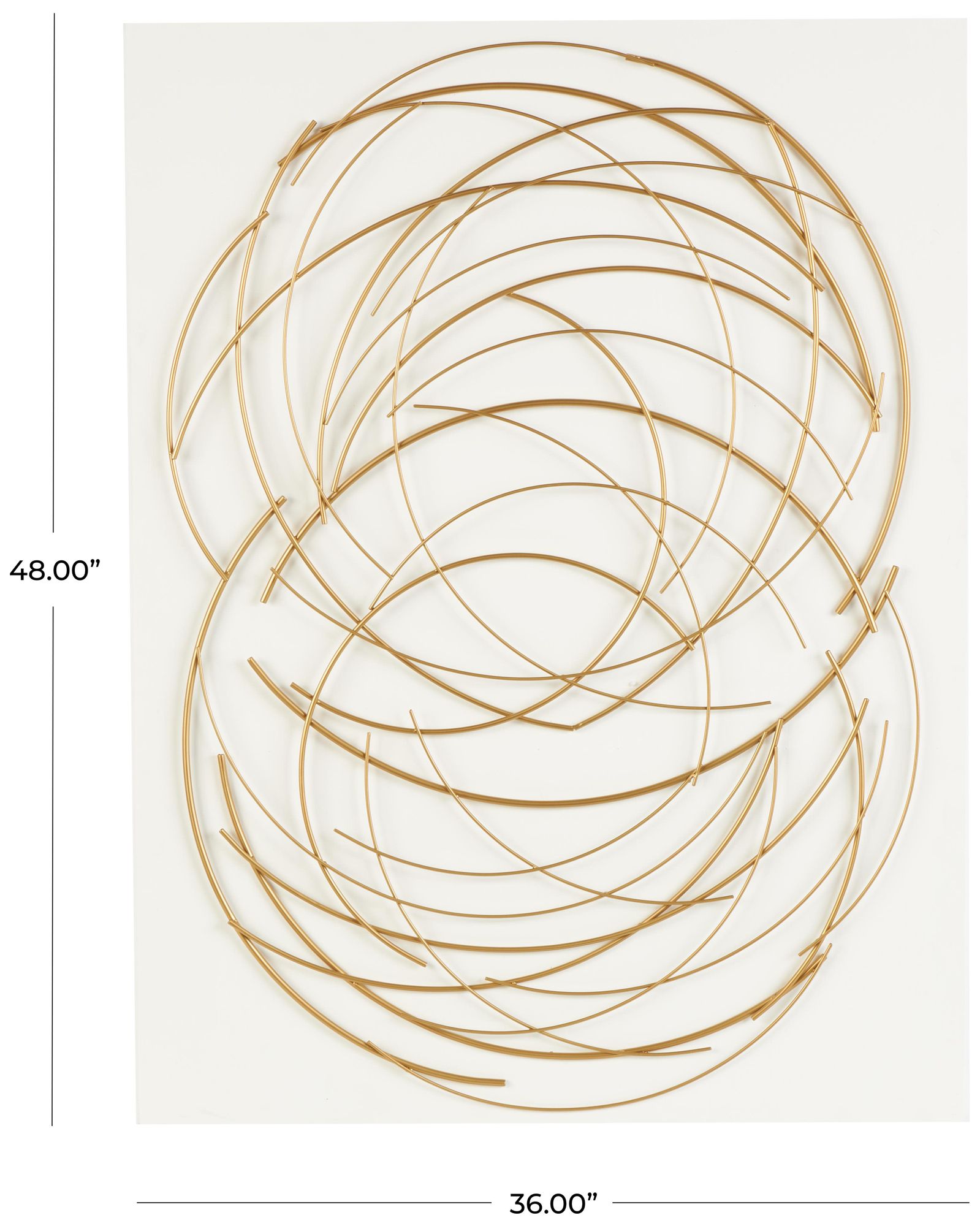 Image 7 Gold Metal Contemporary Wall Decor, 36" x 1" x 48" more views