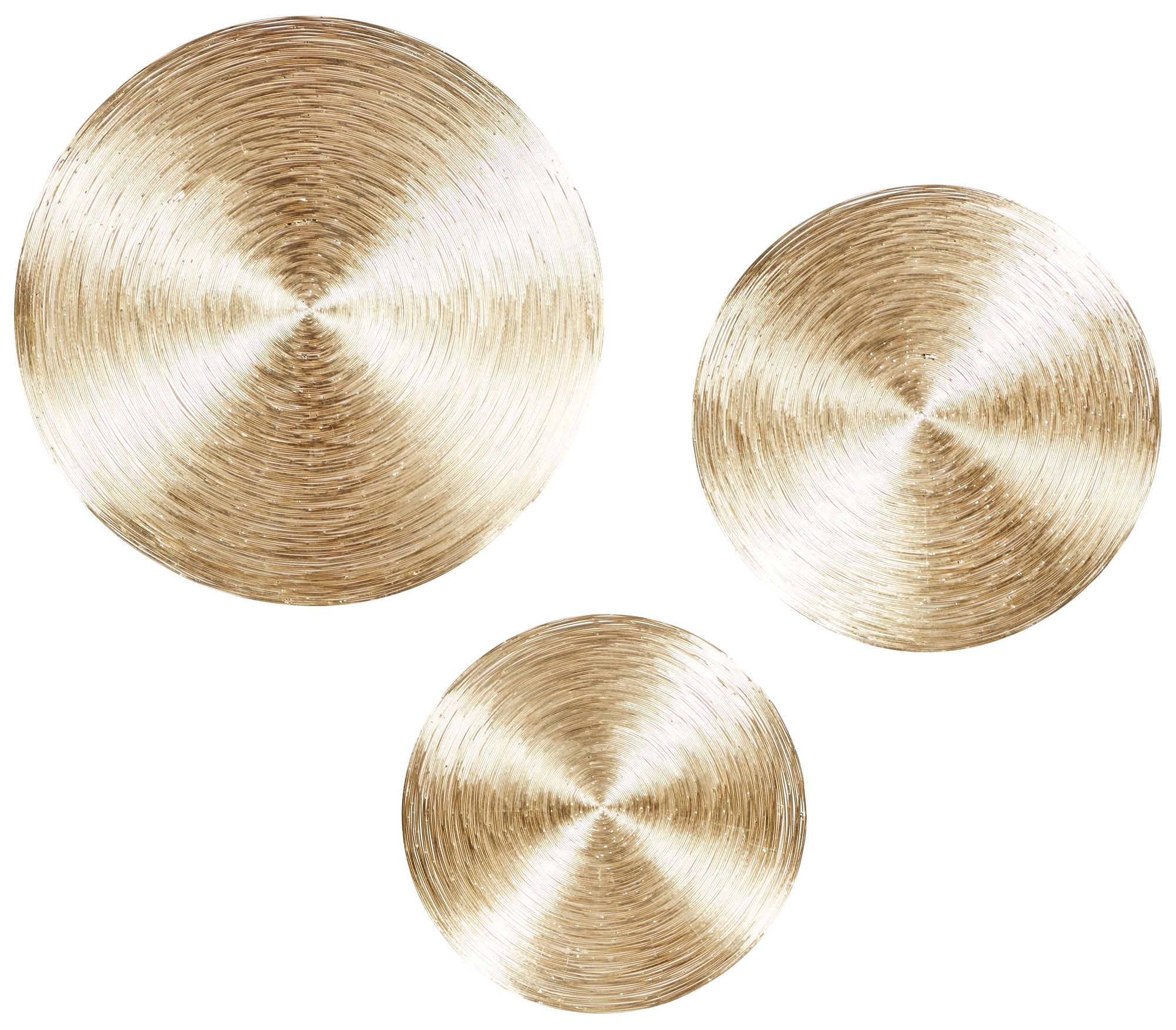 Image 2 Gold Metal Contemporary Wall Decor, S/3 23", 18", 15"W