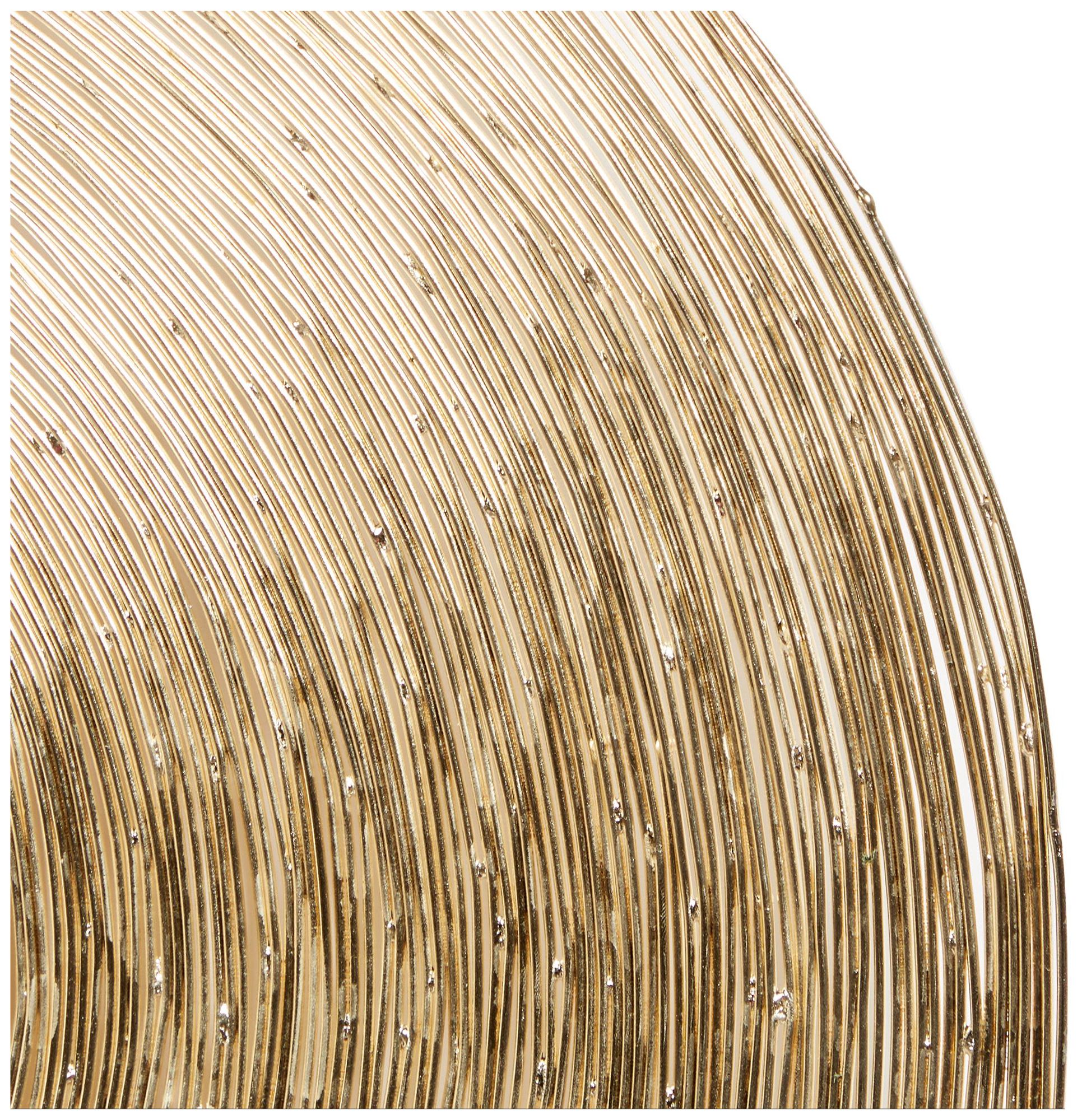 Image 4 Gold Metal Contemporary Wall Decor, S/3 23", 18", 15"W more views