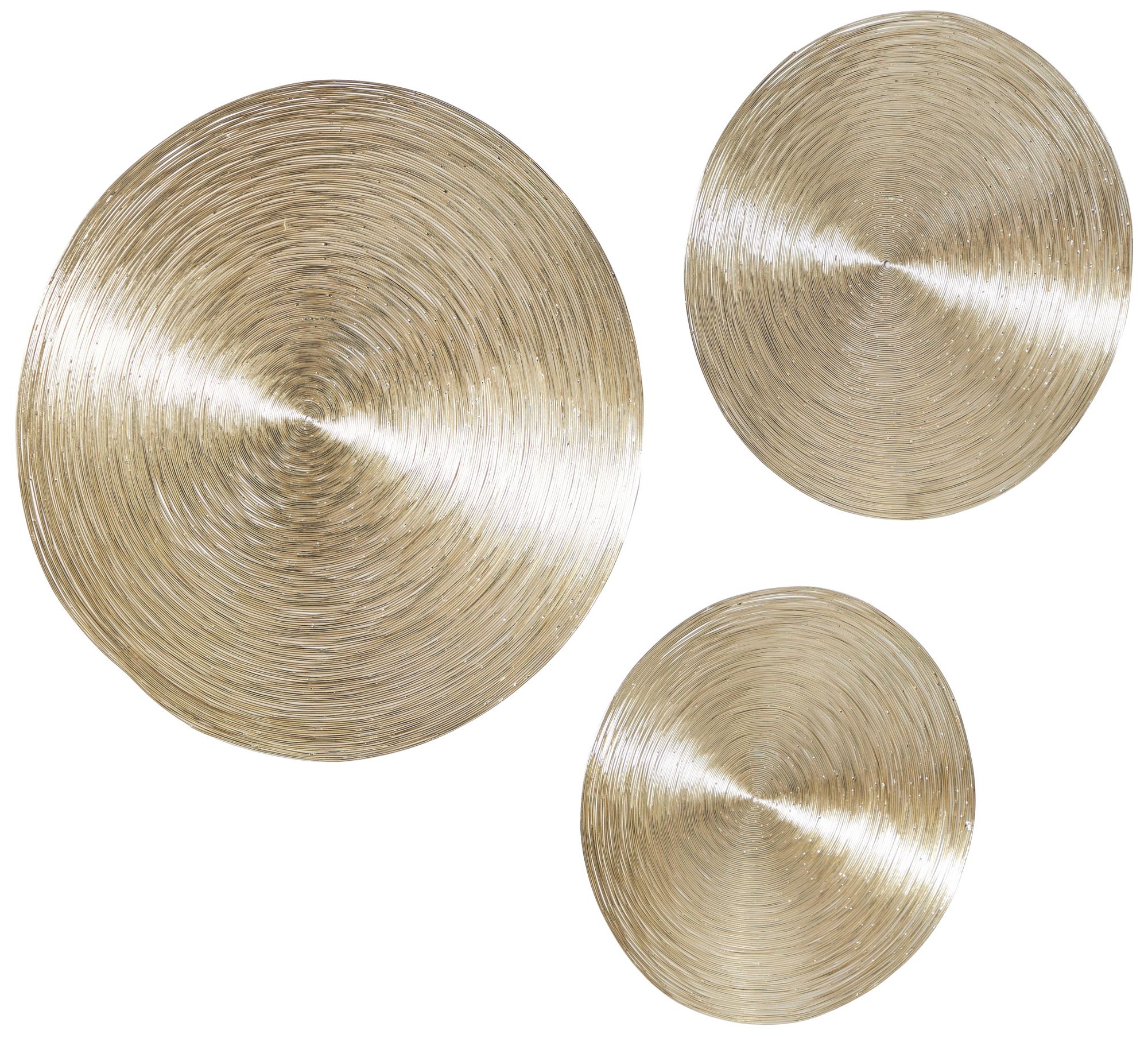 Image 6 Gold Metal Contemporary Wall Decor, S/3 23", 18", 15"W more views