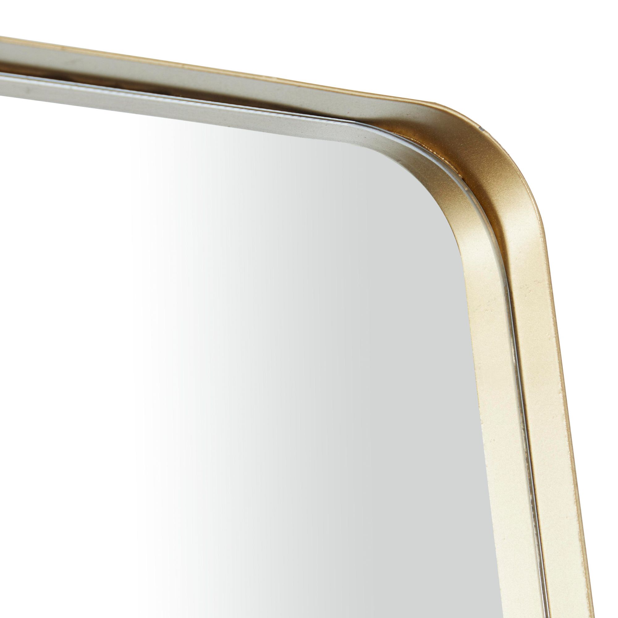 Image 3 Gold Metal Contemporary Wall Mirror, 12" x 2" x 48" more views