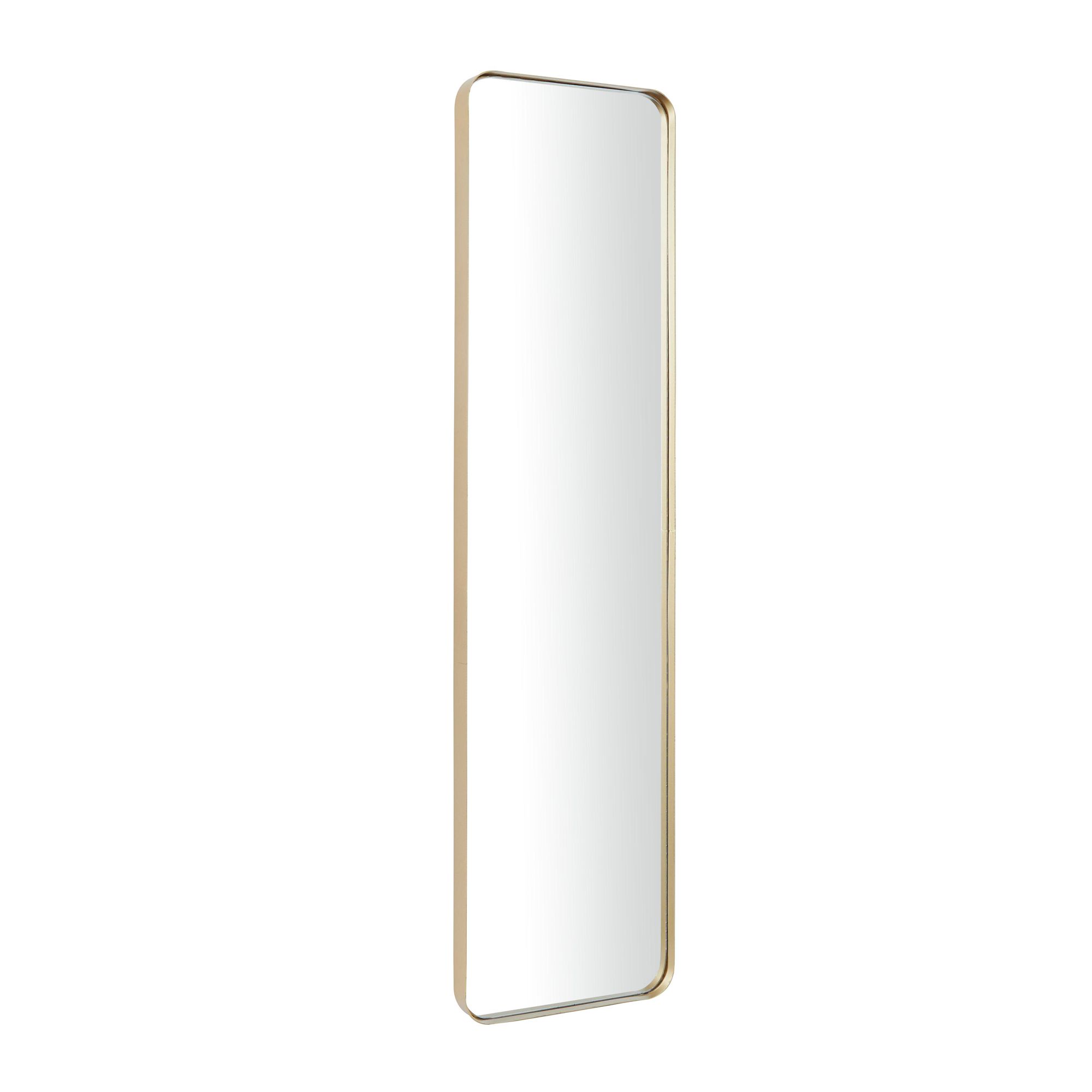 Image 5 Gold Metal Contemporary Wall Mirror, 12" x 2" x 48" more views