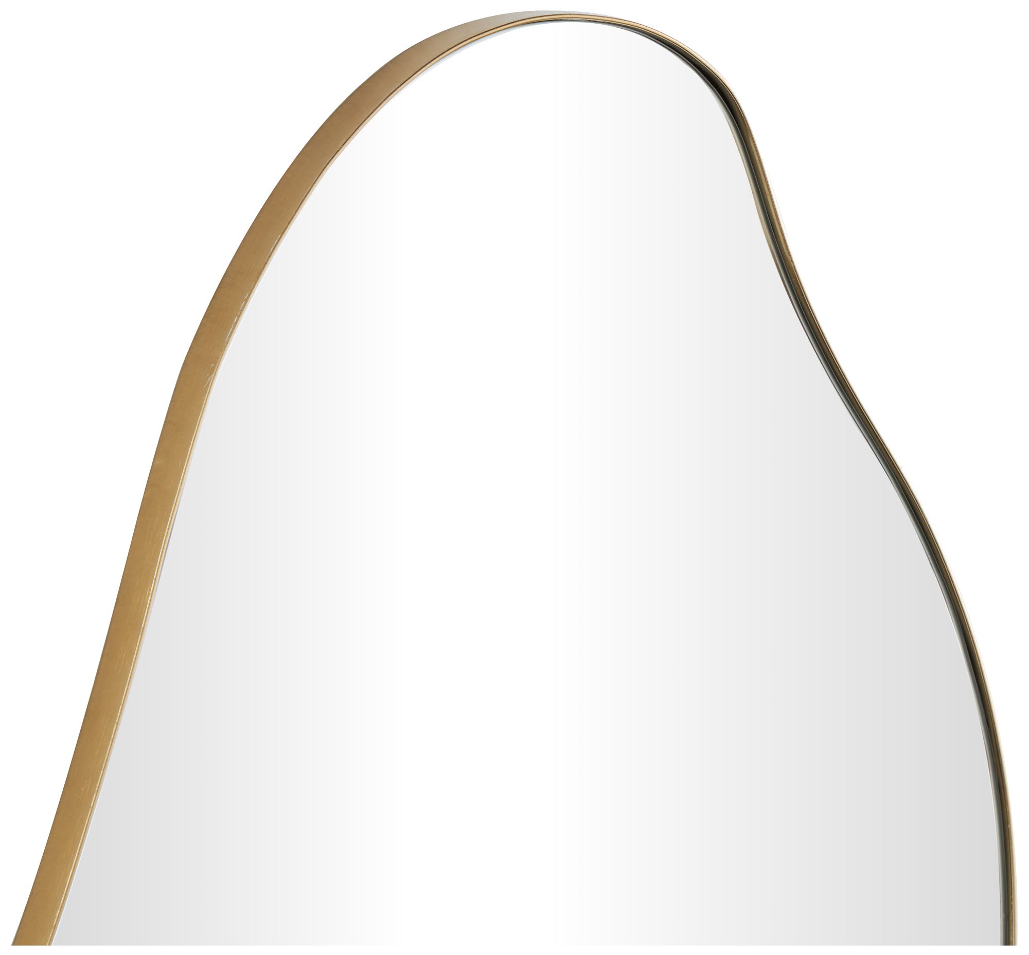 Image 4 Gold Metal Contemporary Wall Mirror, 20" x 1" x 48" more views