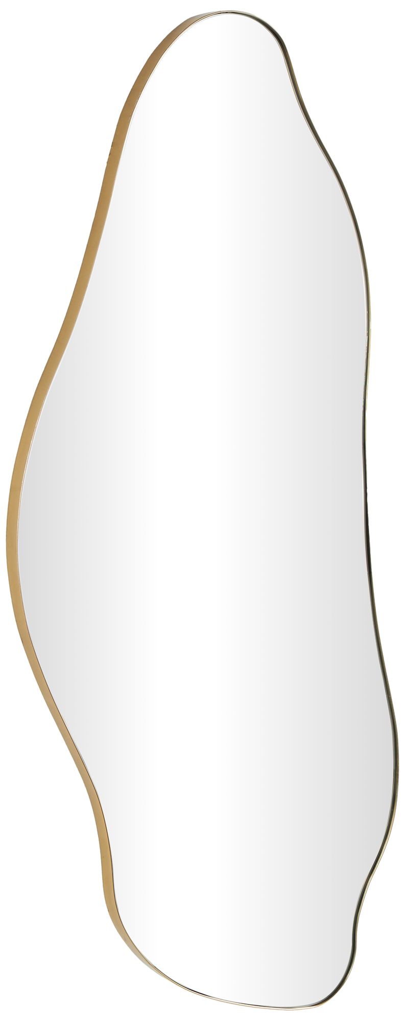 Image 6 Gold Metal Contemporary Wall Mirror, 20" x 1" x 48" more views