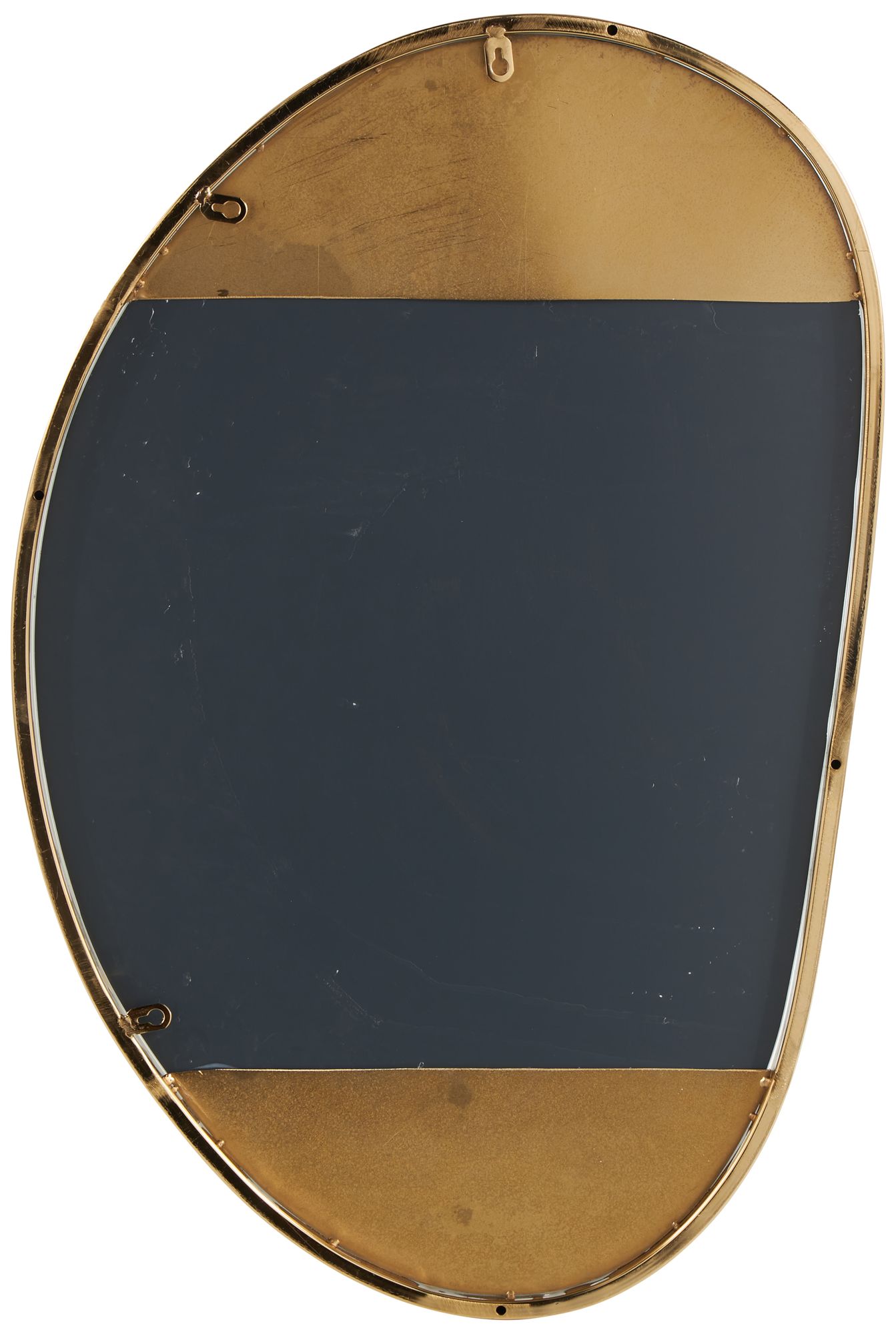 Image 5 Gold Metal Contemporary Wall Mirror, 31" x 1" x 20" more views