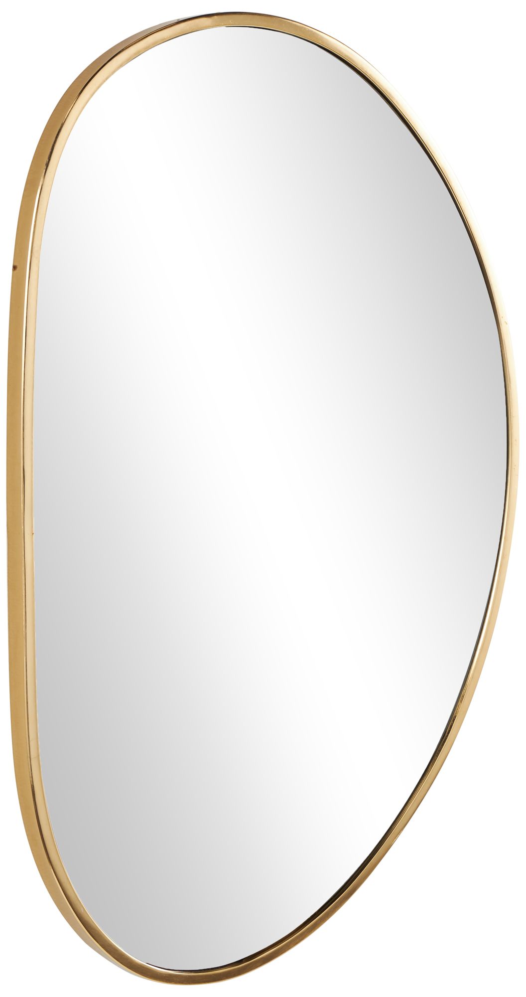 Image 6 Gold Metal Contemporary Wall Mirror, 31" x 1" x 20" more views