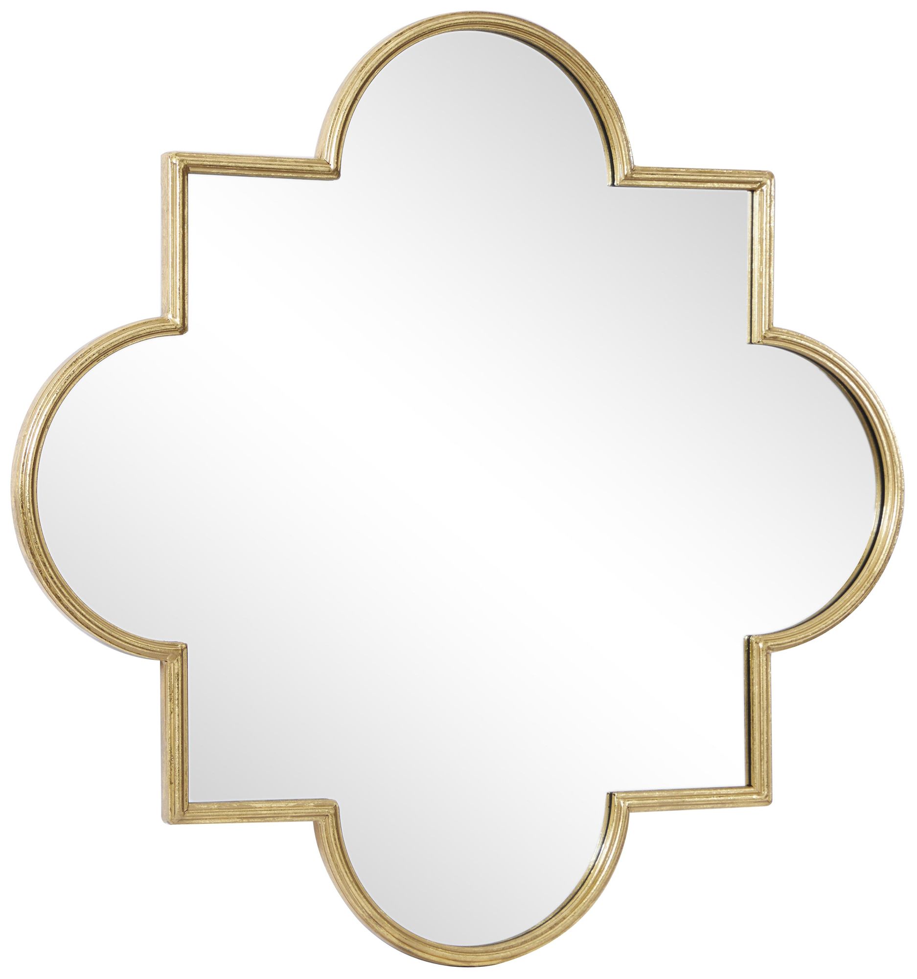 Image 5 Gold Metal Contemporary Wall Mirror, 34" x 1" x 34" more views