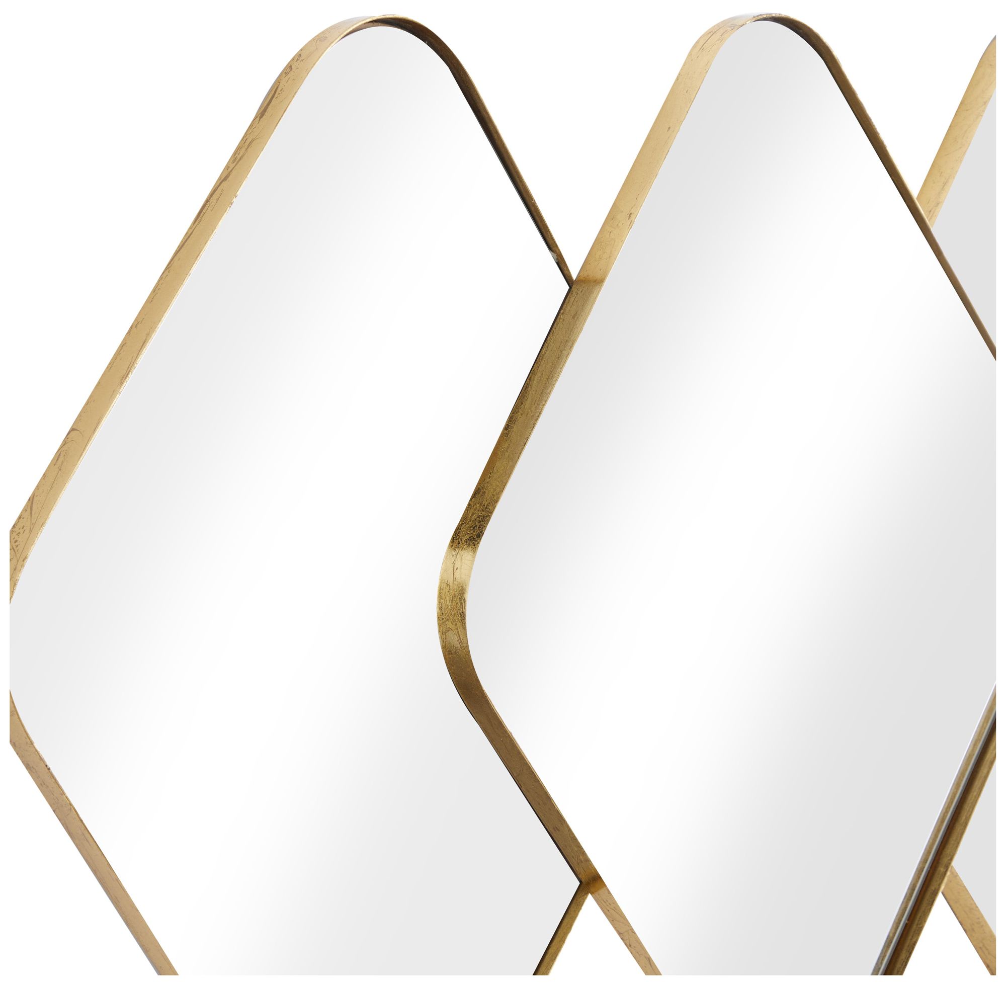 Gold Contemporary Wall Mirror 43x28 Inch - #8753V | Lamps Plus