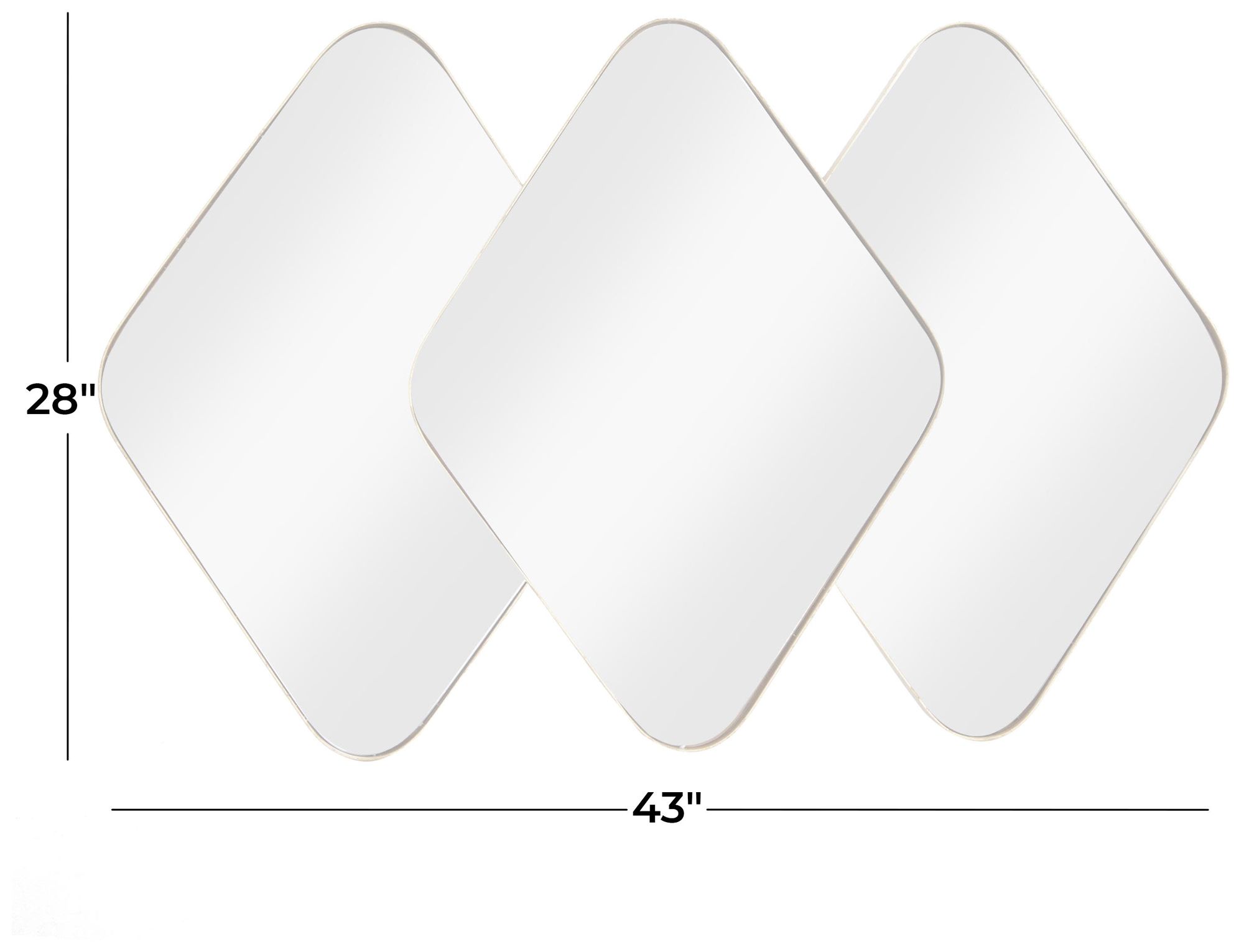 Gold Contemporary Wall Mirror 43x28 Inch - #8753V | Lamps Plus