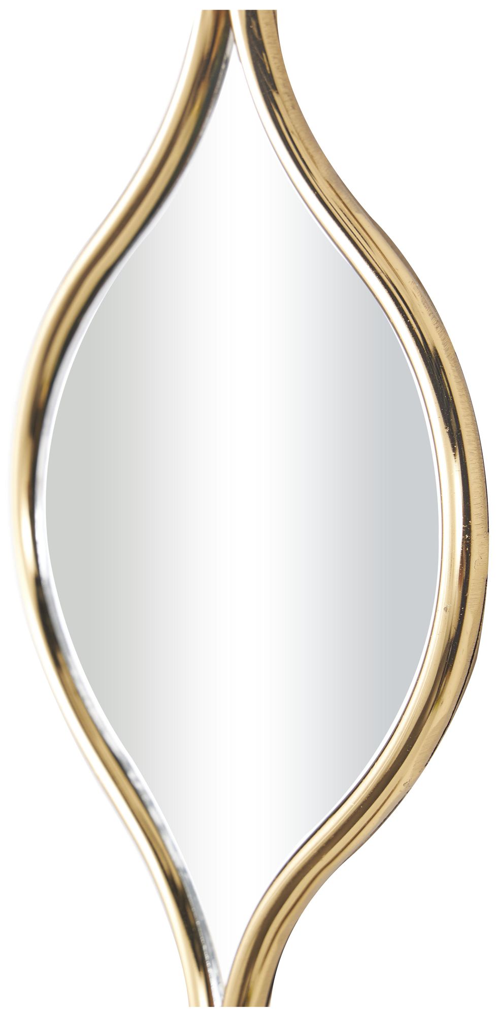 Image 2 Gold Metal Contemporary Wall Mirror, 6" x 1" x 51" more views