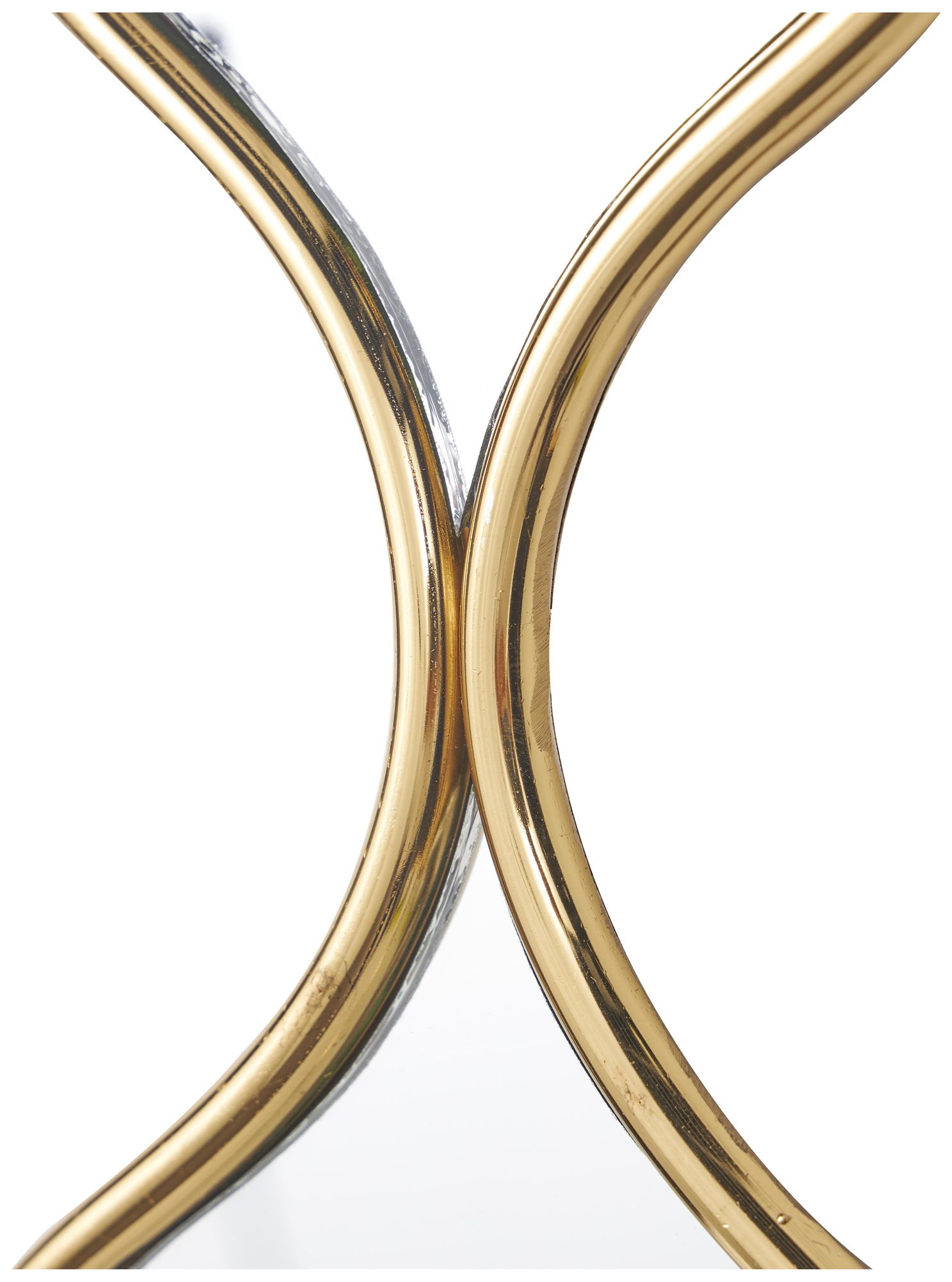 Image 3 Gold Metal Contemporary Wall Mirror, 6" x 1" x 51" more views