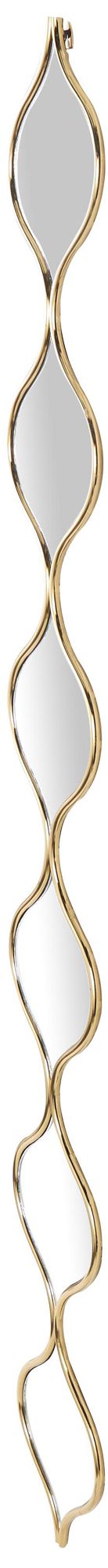 Image 6 Gold Metal Contemporary Wall Mirror, 6" x 1" x 51" more views