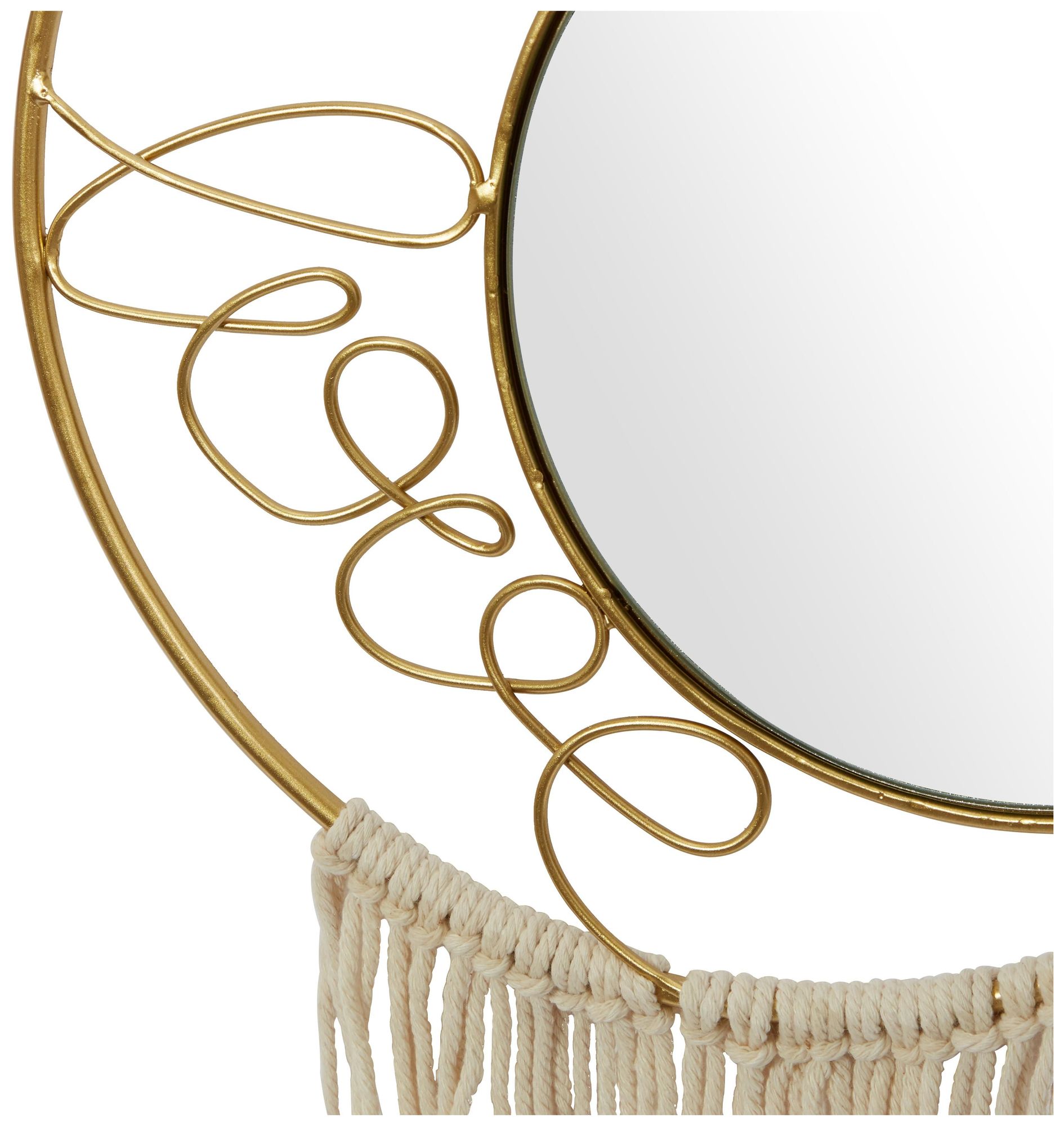 Image 2 Gold Metal Contemporary Wall Mirror, S/2 27", 28"H more views