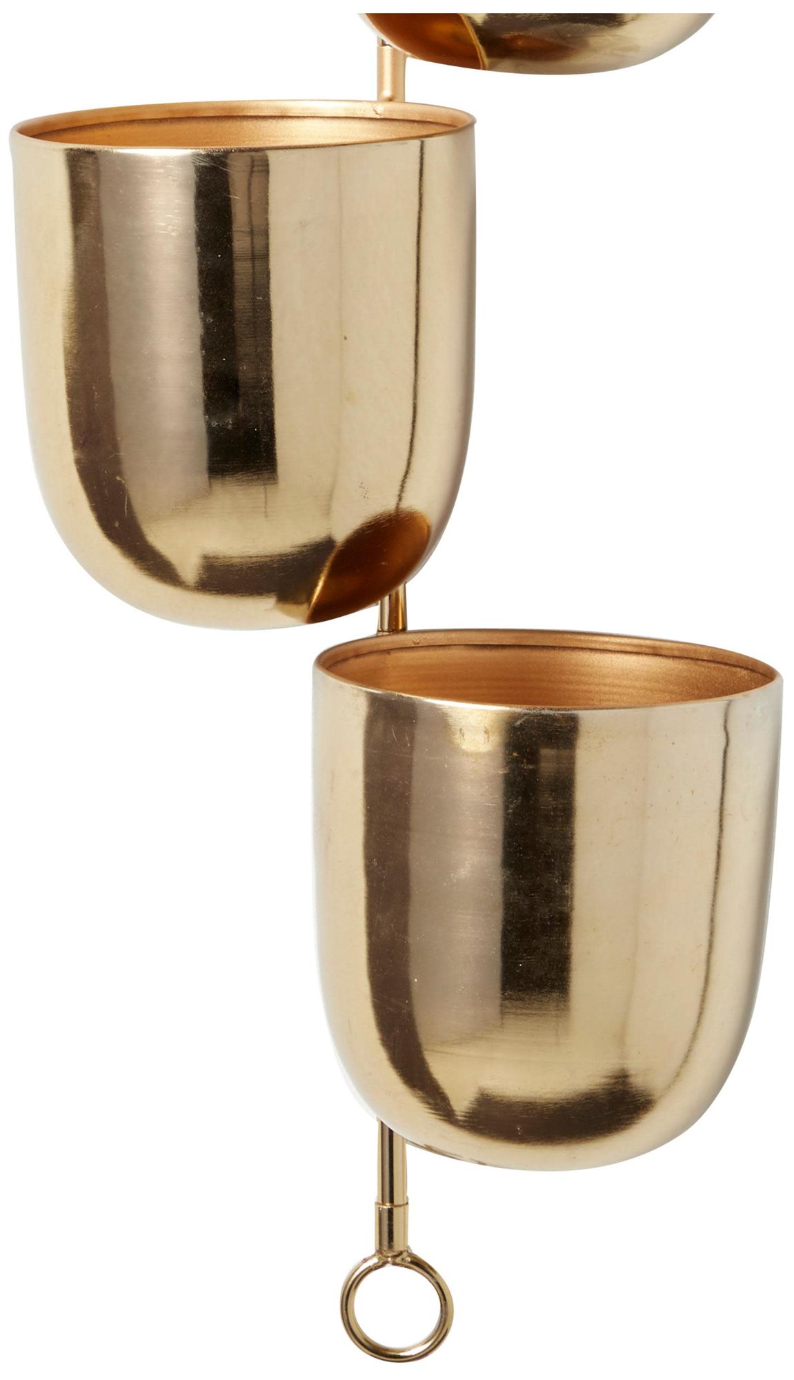 Image 4 Gold Metal Contemporary Wall Planter, 12" x 12" x 25" more views