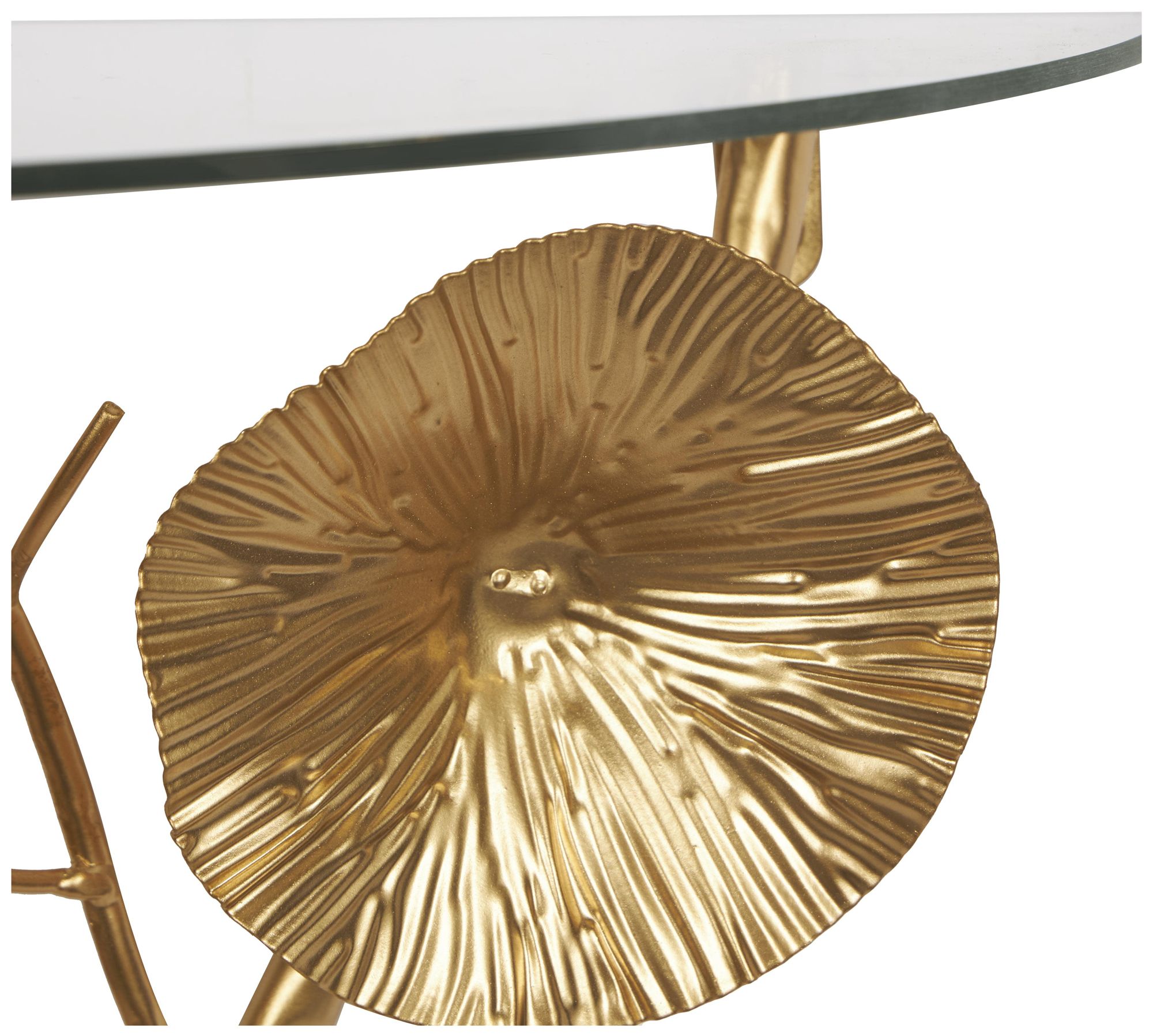 Image 2 Gold Metal Contemporary Wall Shelf, 24" x 12" x 16" more views