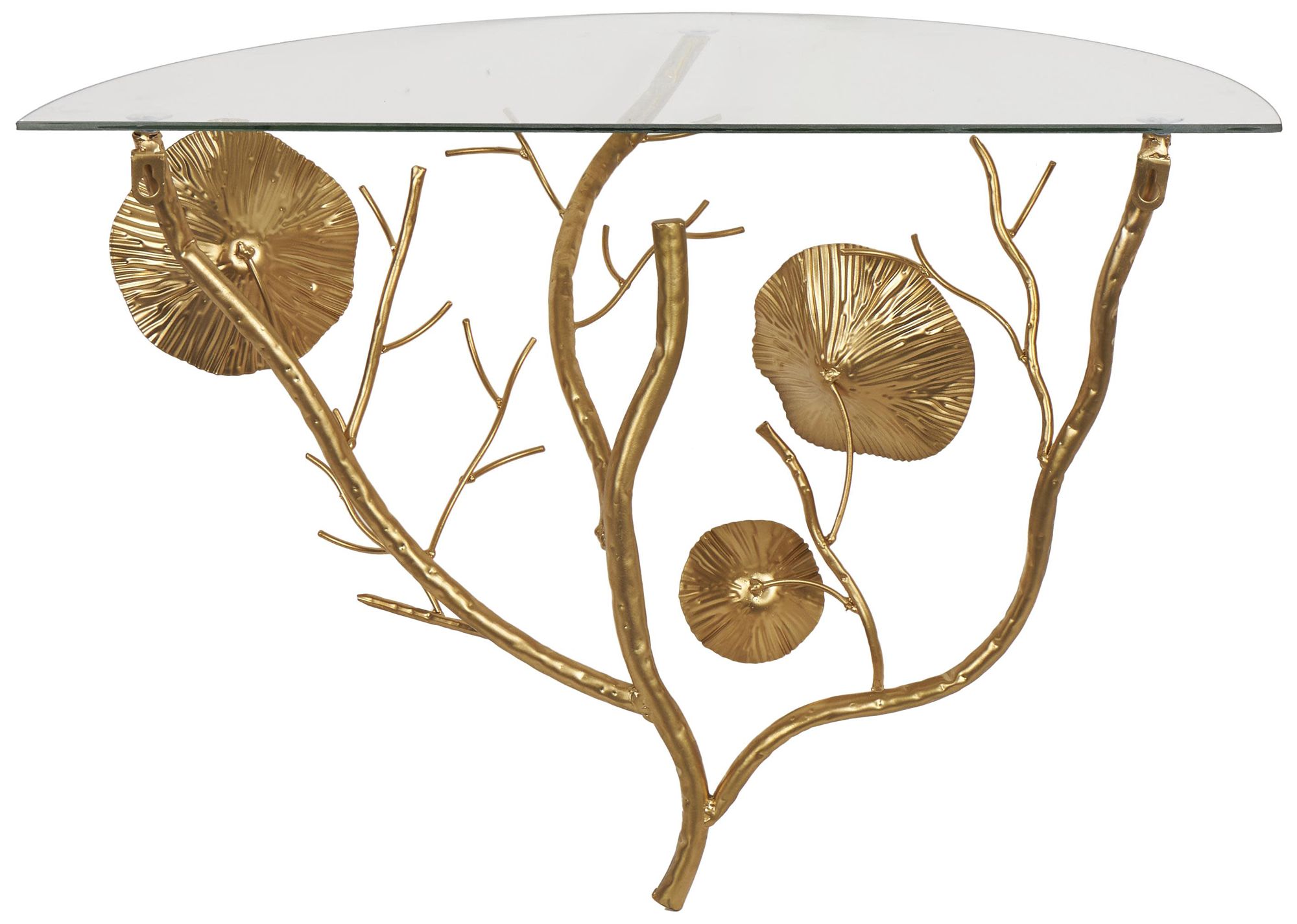 Image 4 Gold Metal Contemporary Wall Shelf, 24" x 12" x 16" more views