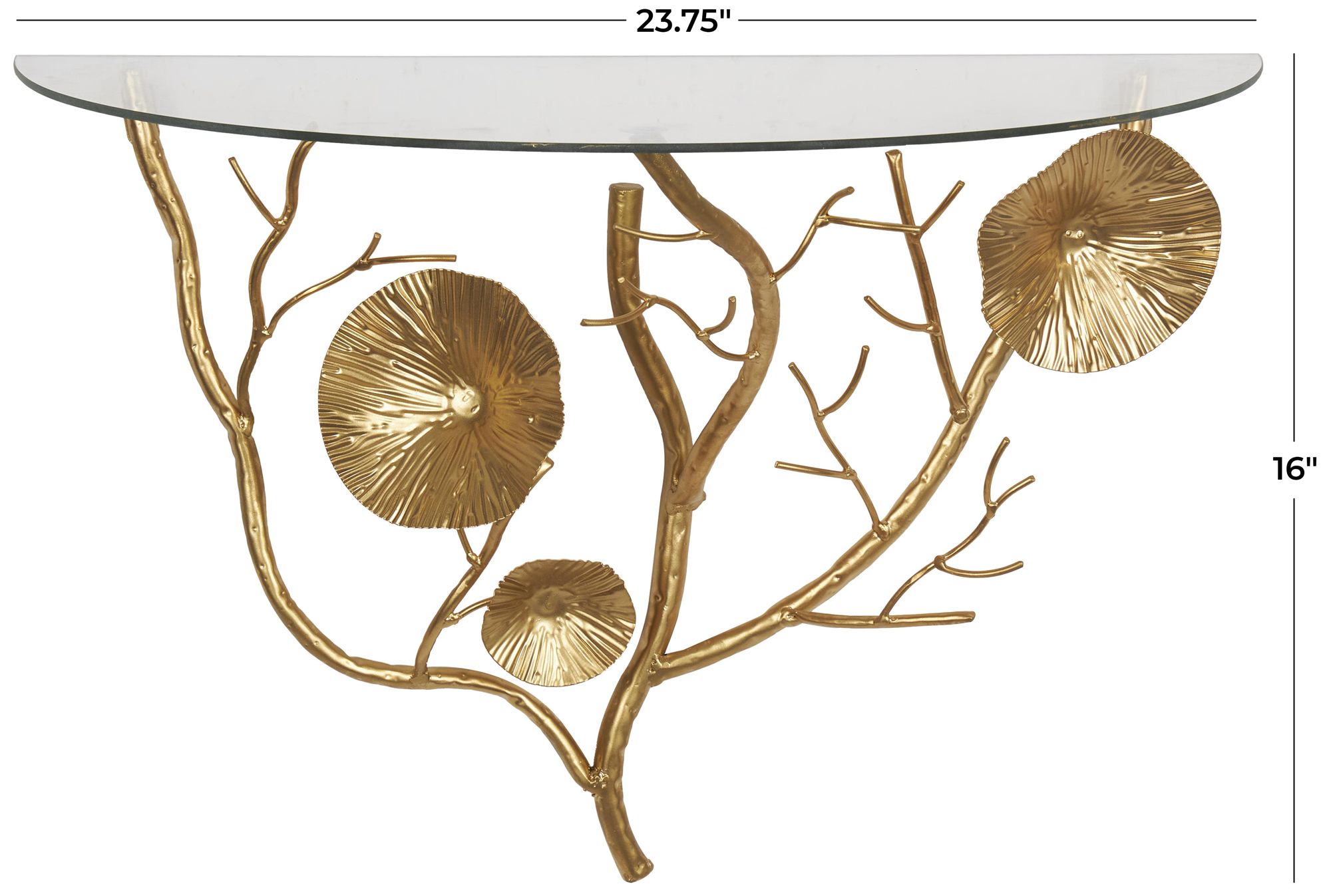 Image 6 Gold Metal Contemporary Wall Shelf, 24" x 12" x 16" more views