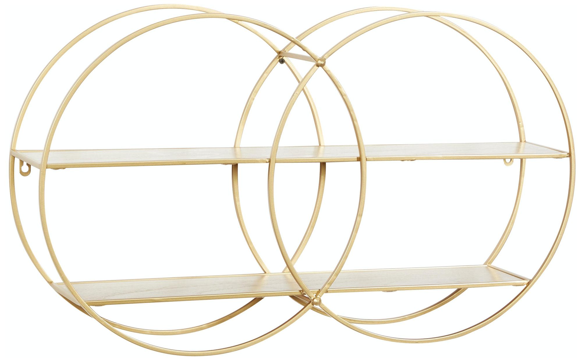 Image 2 Gold Metal Contemporary Wall Shelf, 30" x 6" x 18"