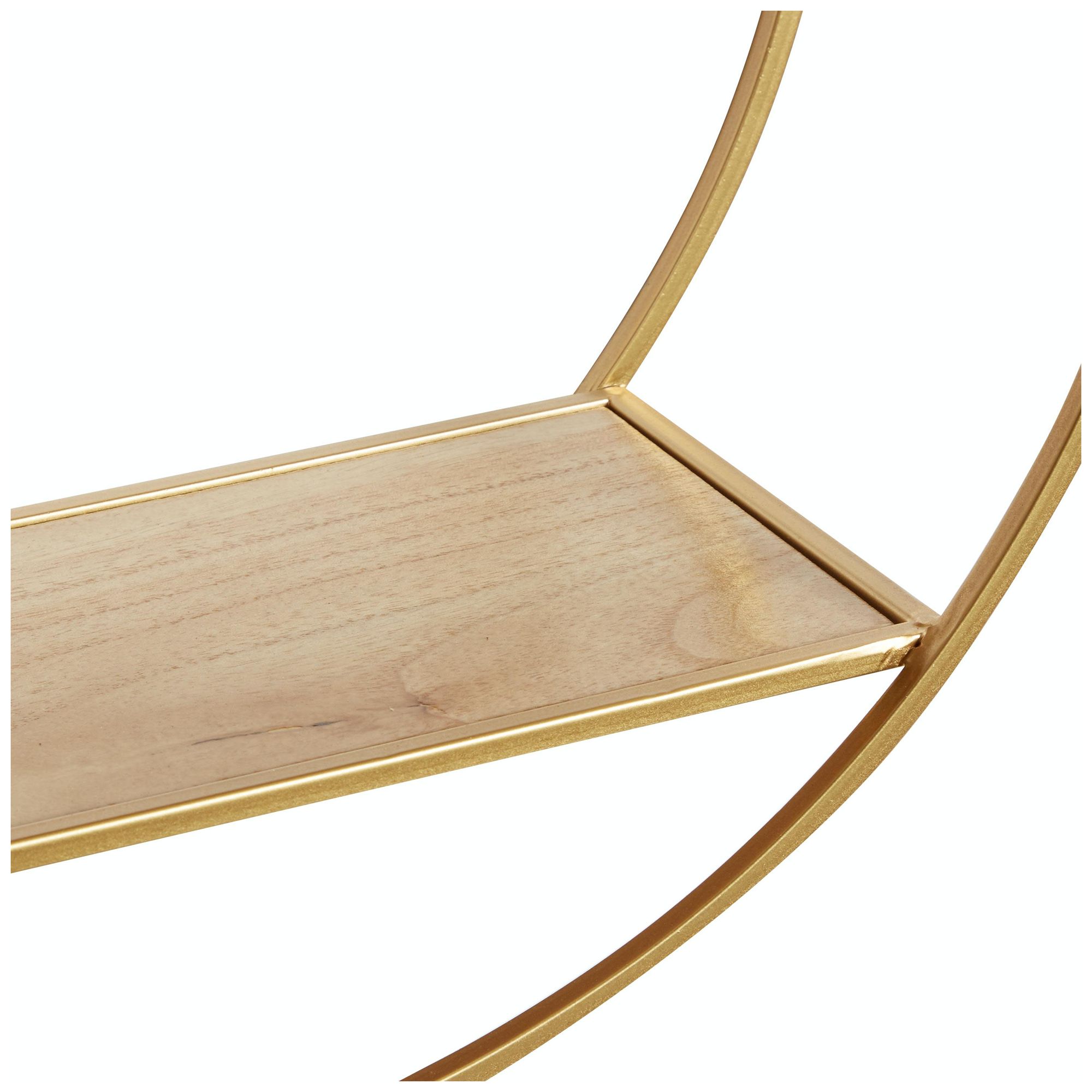 Image 3 Gold Metal Contemporary Wall Shelf, 30" x 6" x 18" more views