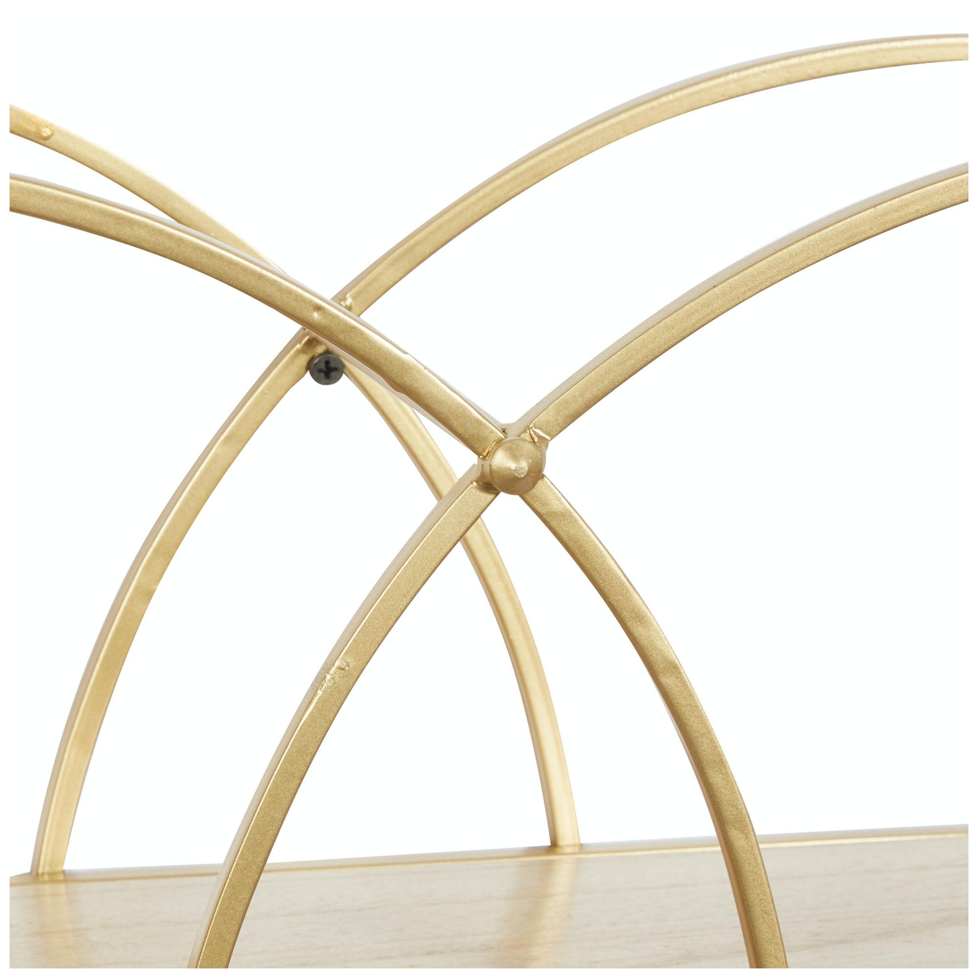 Image 4 Gold Metal Contemporary Wall Shelf, 30" x 6" x 18" more views