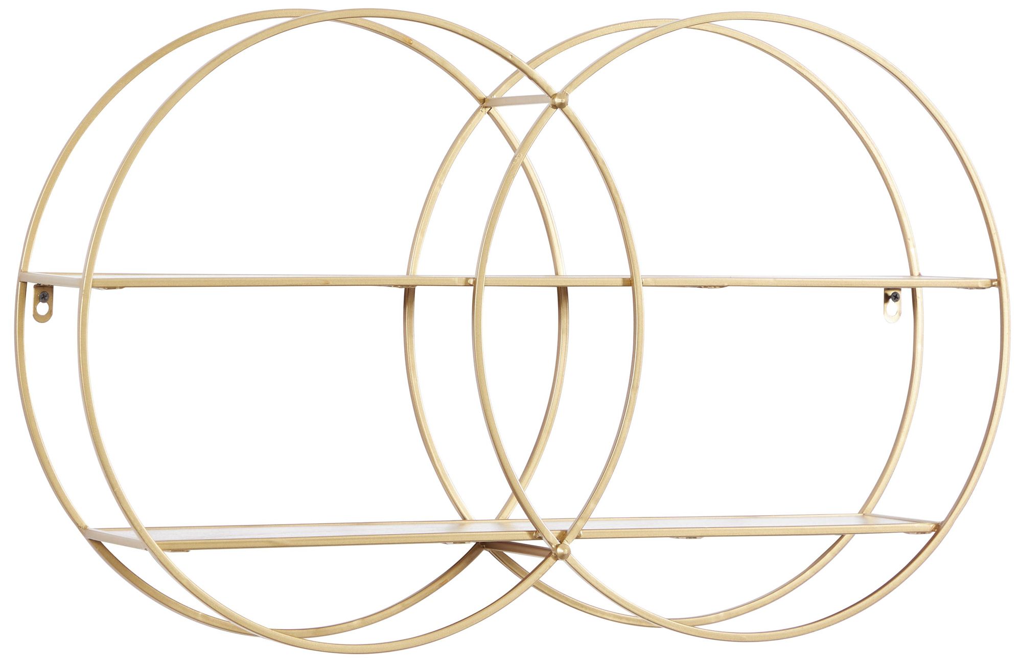Image 6 Gold Metal Contemporary Wall Shelf, 30" x 6" x 18" more views
