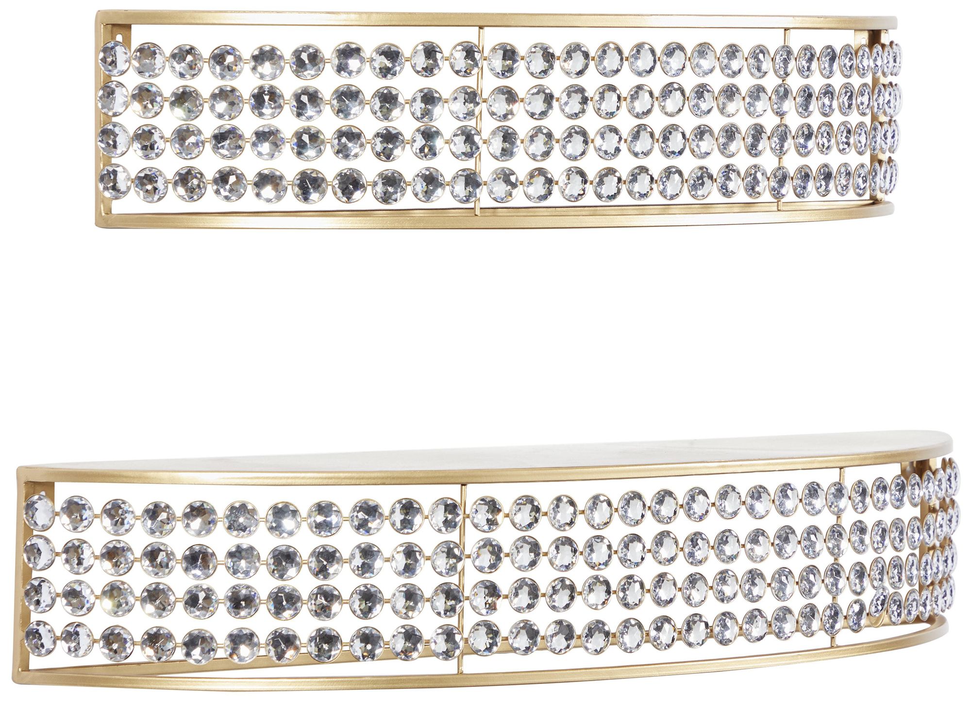 Image 6 Gold Metal Contemporary Wall Shelf, S/2 5", 5"H more views