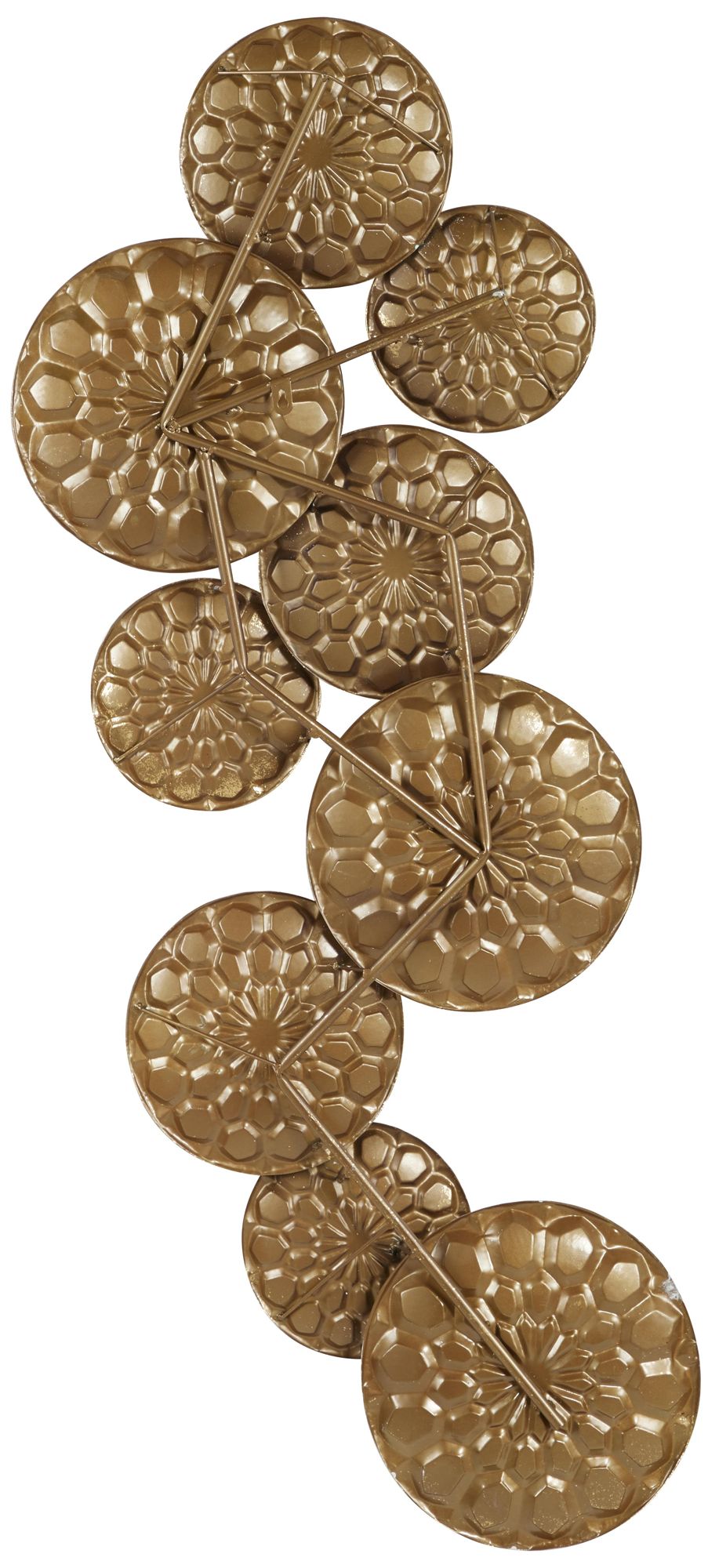 Image 4 Gold Metal Eclectic Wall Decor, 19" x 3" x 50" more views