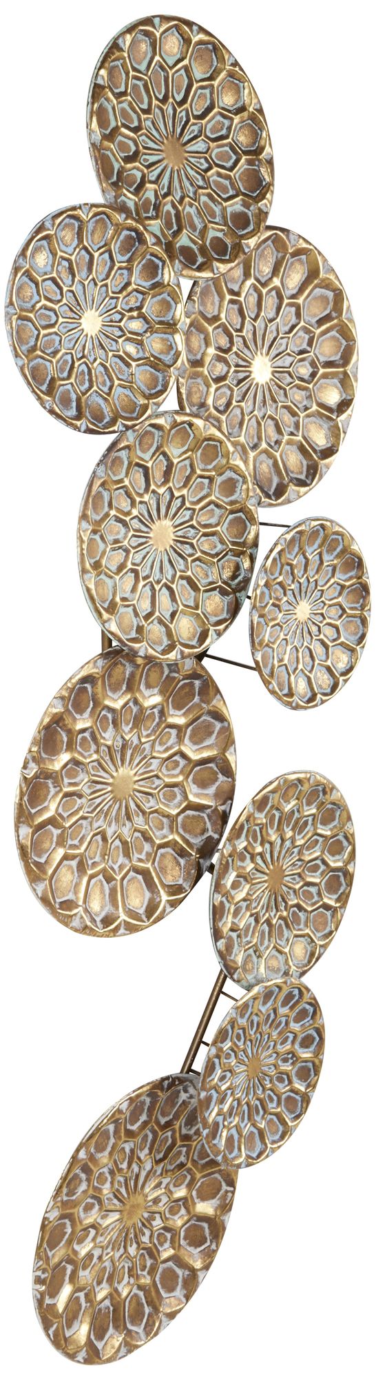 Image 5 Gold Metal Eclectic Wall Decor, 19" x 3" x 50" more views