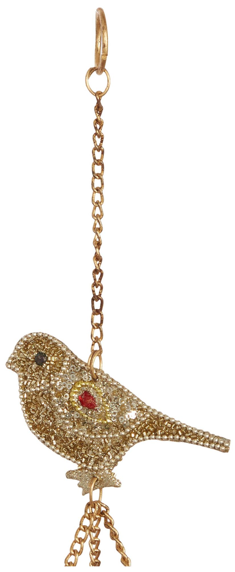 Image 3 Gold Metal Eclectic Windchime, 5" x 5" x 38" more views
