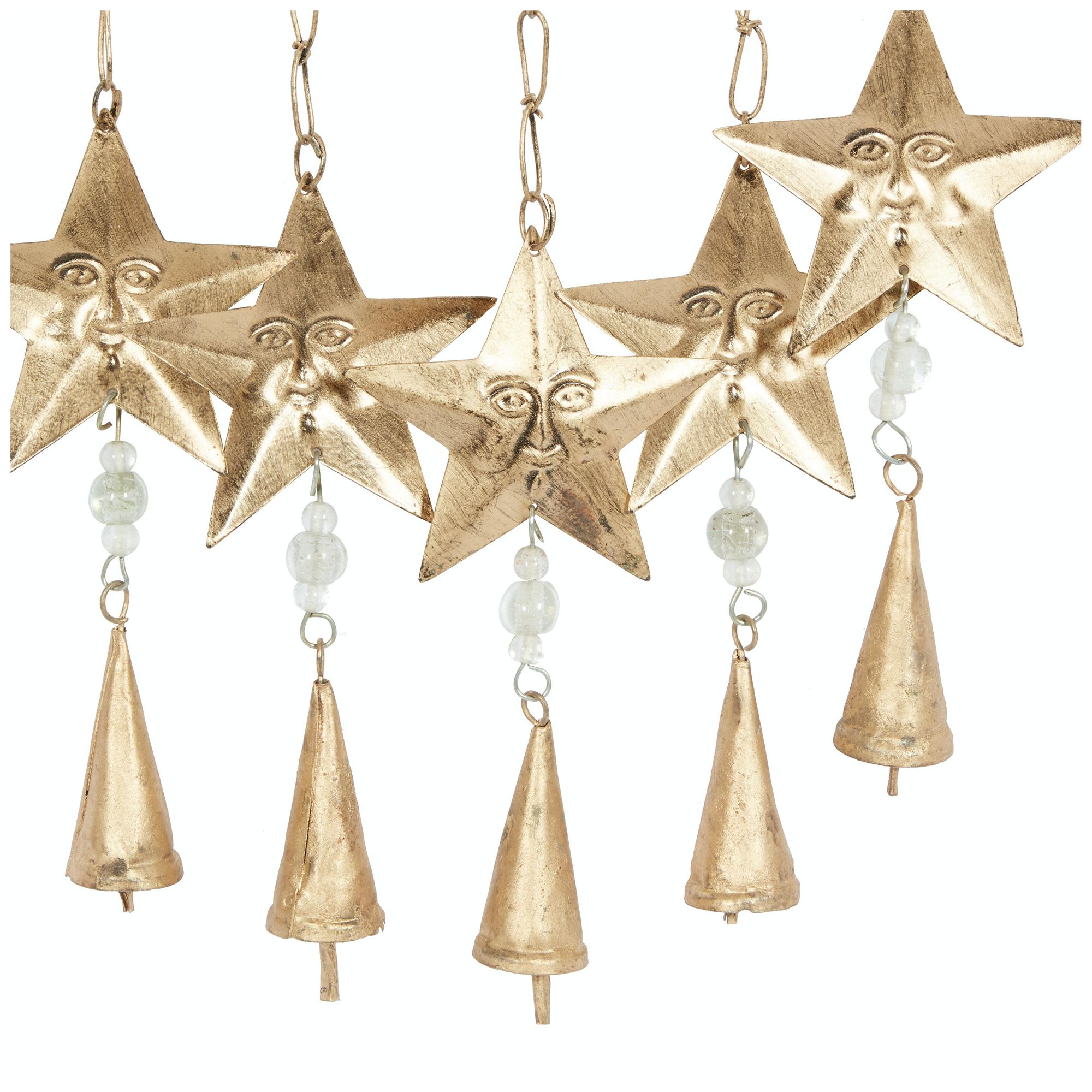 Image 4 Gold Metal Eclectic Windchime, 9" x 1" x 35" more views