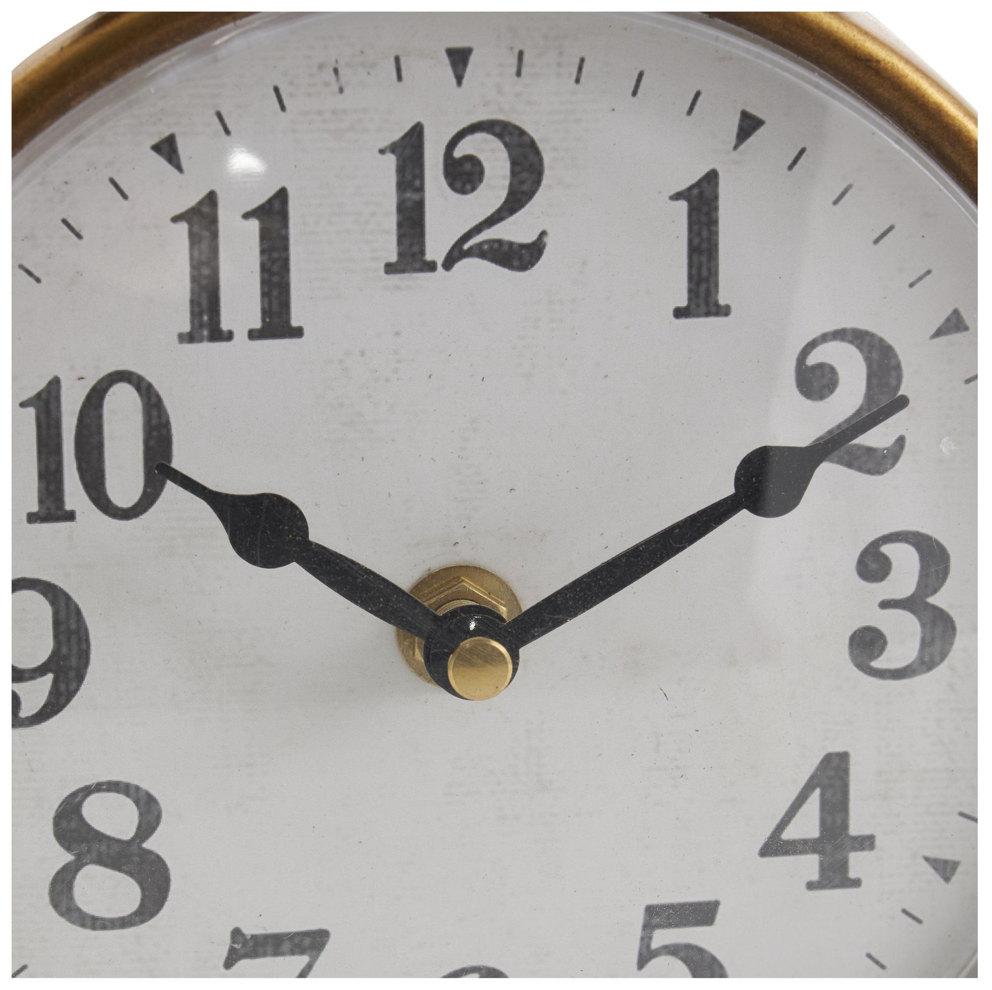 Image 3 Gold Metal French Country Clock, 6" x 2" x 9" more views