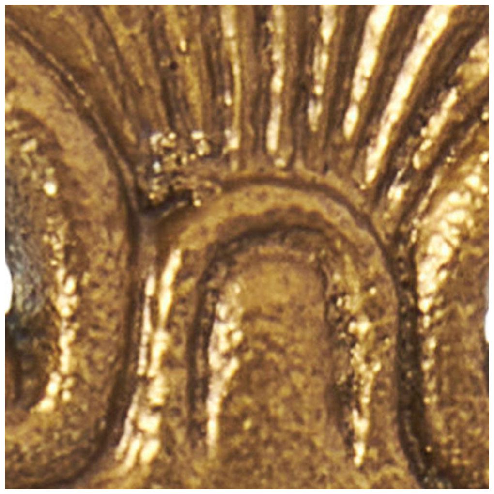 Gold Metal French Country Clock, 6" x 2" x 9"