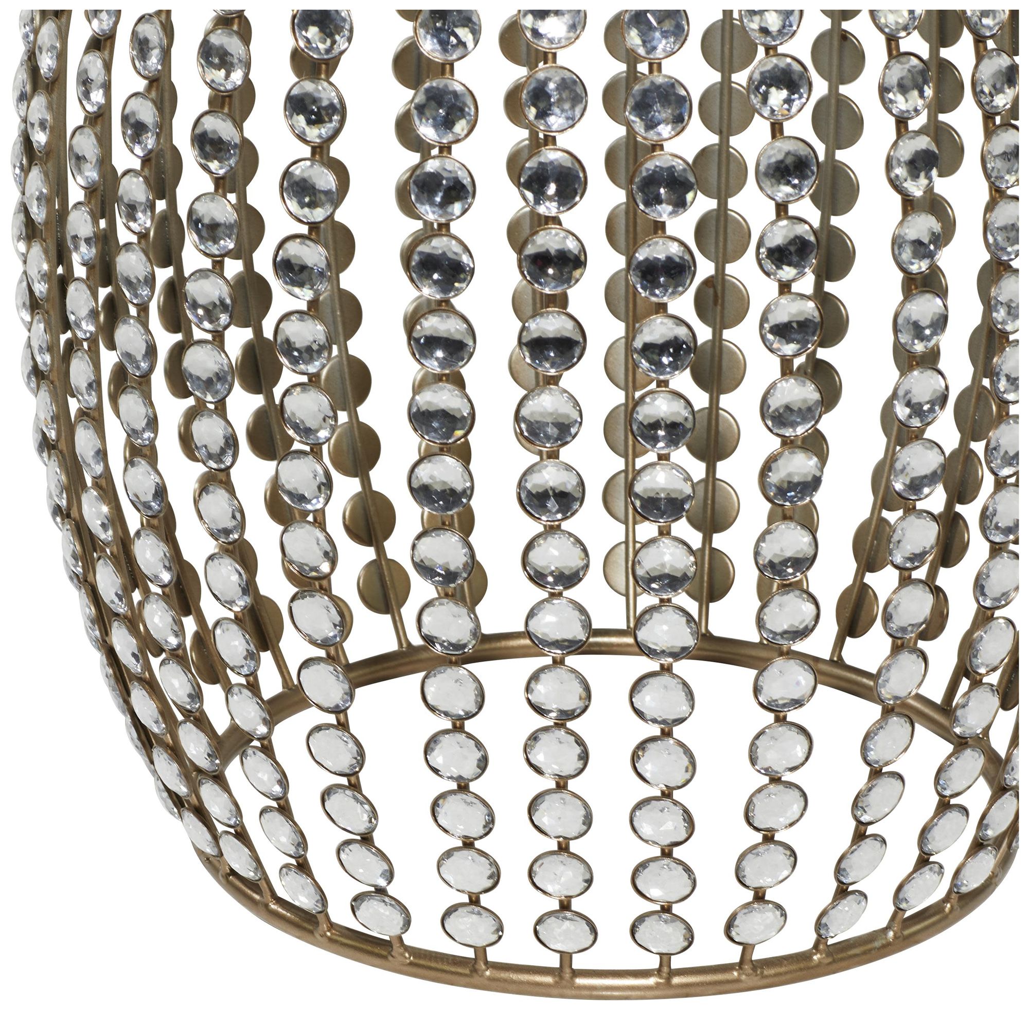 Image 4 Gold Metal Glam Accent Table, 16" x 16" x 19" more views