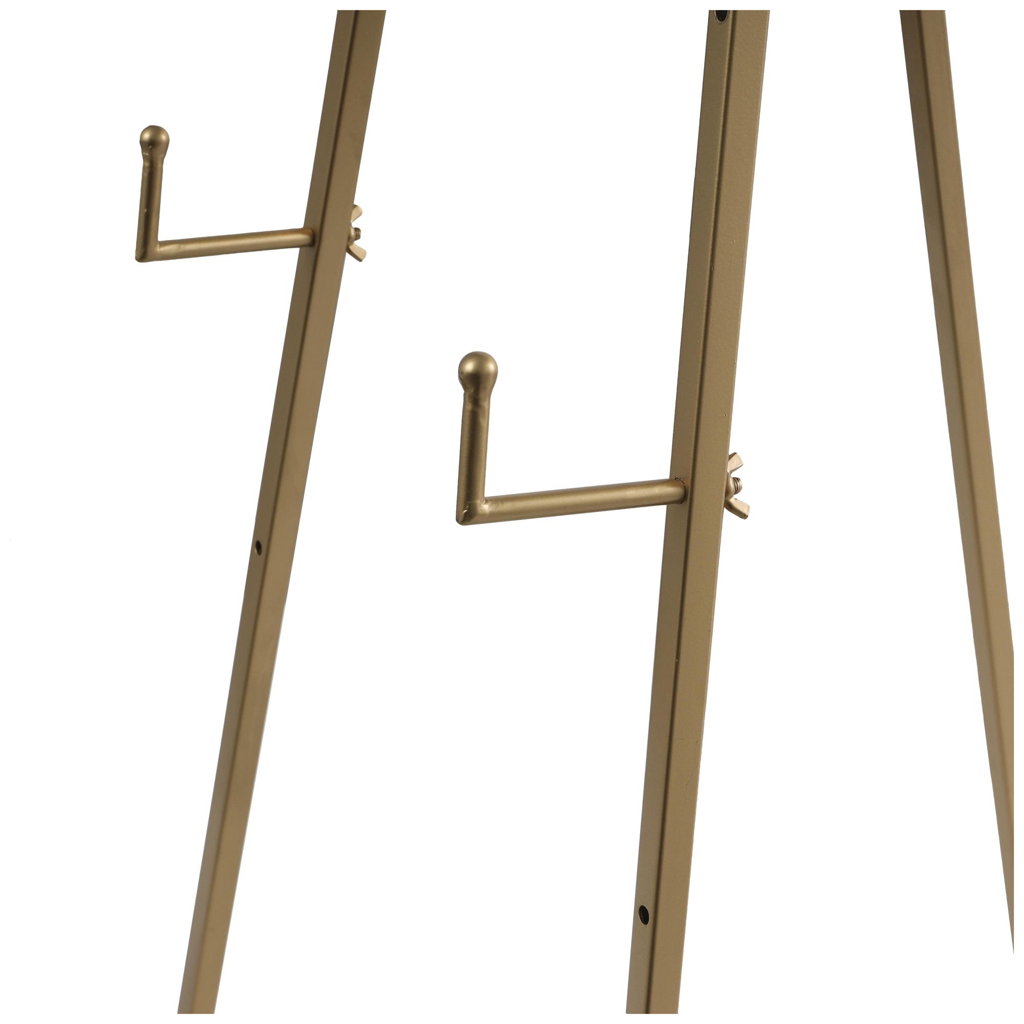 Image 3 Gold Metal Glam Easel, 18" x 18" x 52" more views