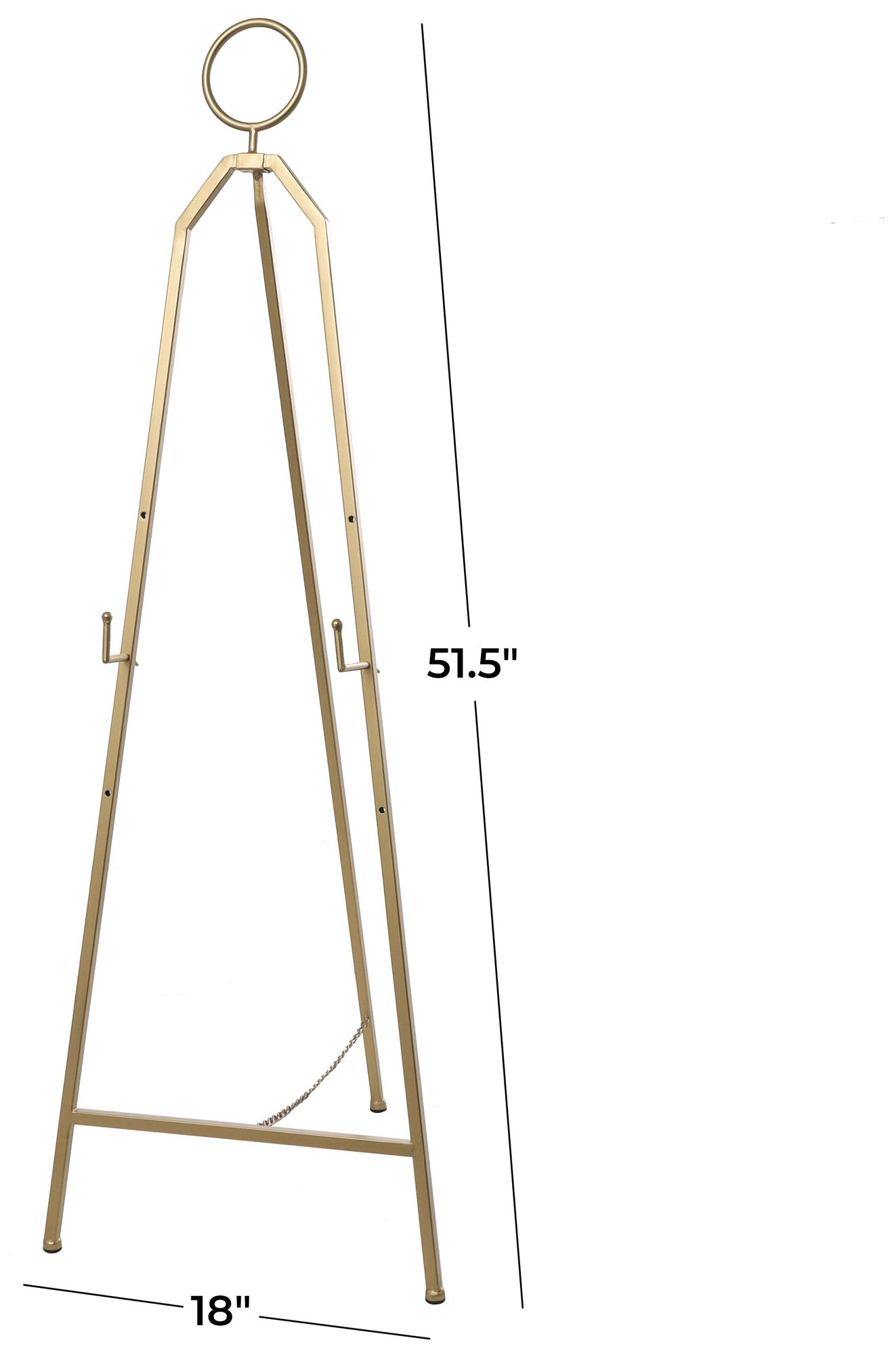 Image 7 Gold Metal Glam Easel, 18" x 18" x 52" more views