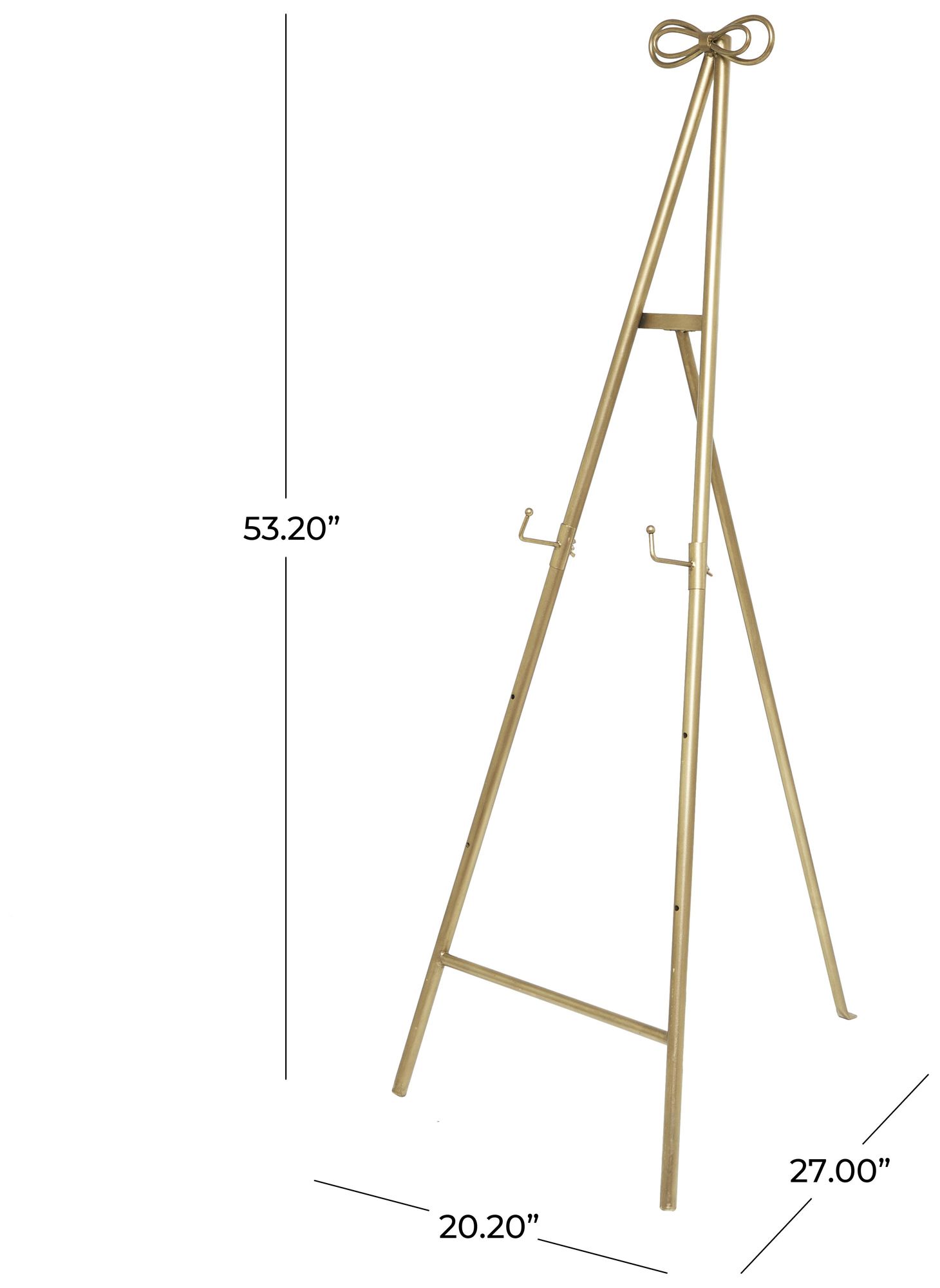 Image 6 Gold Metal Glam Easel, 20" x 27" x 53" more views
